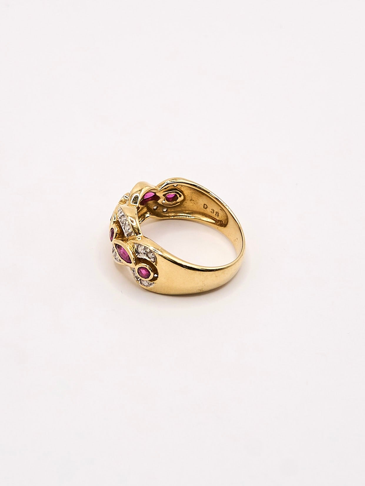 K18 Ruby Diamond Ring R0.38ct D0.38c #13