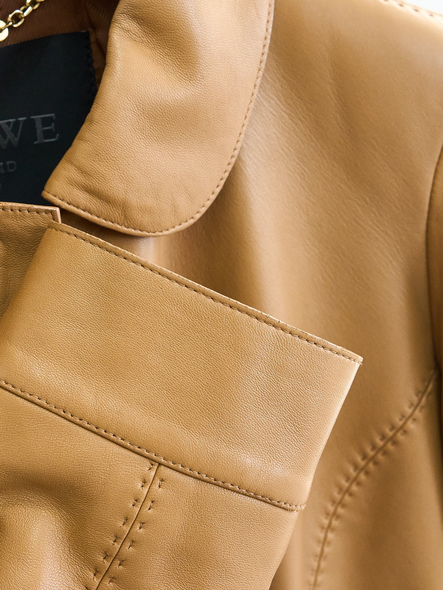 Loewe |caramel Leather short Jacket