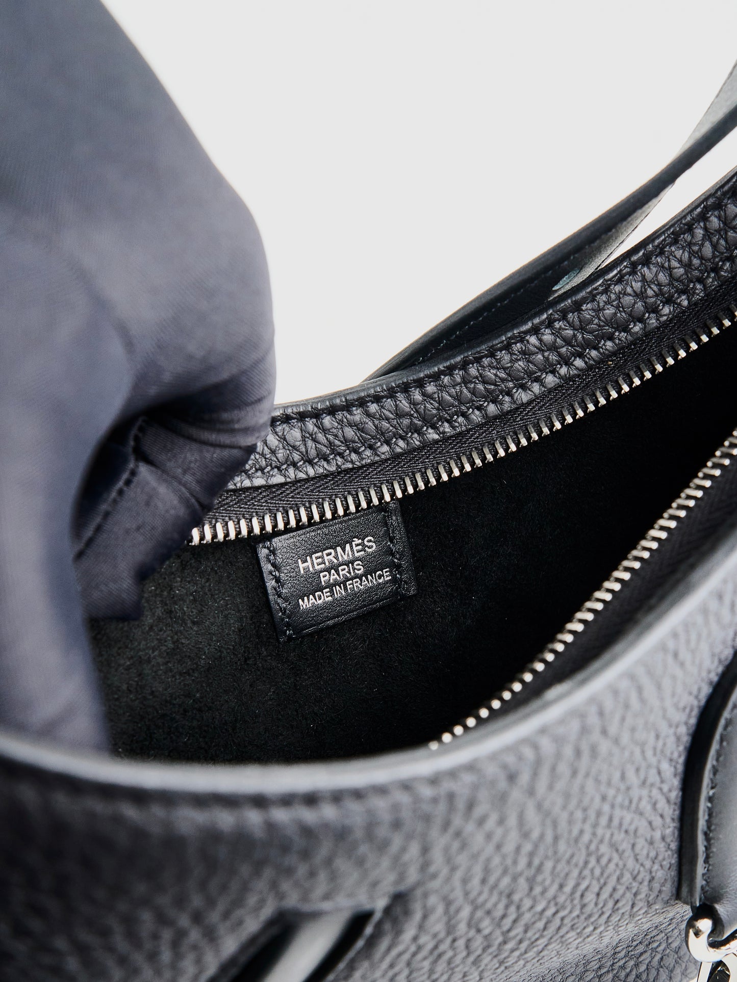 Hermes| P'tit Arcon Bag Black Togo and Swift Palladium Hardware