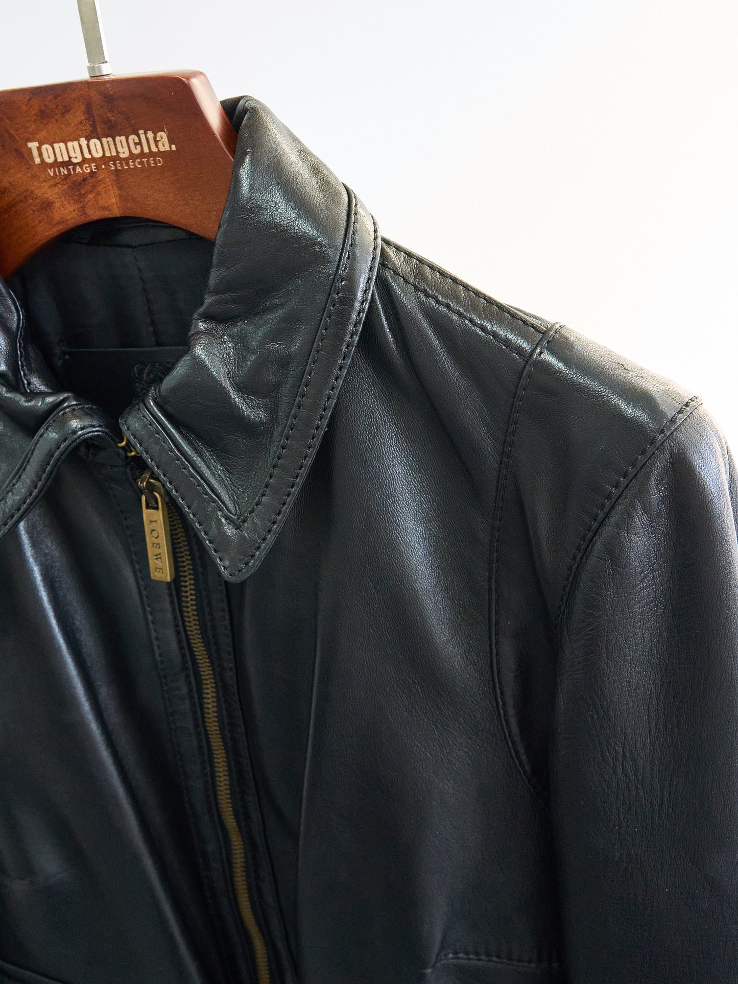 Loewe | Black Lamb Leather Jacket