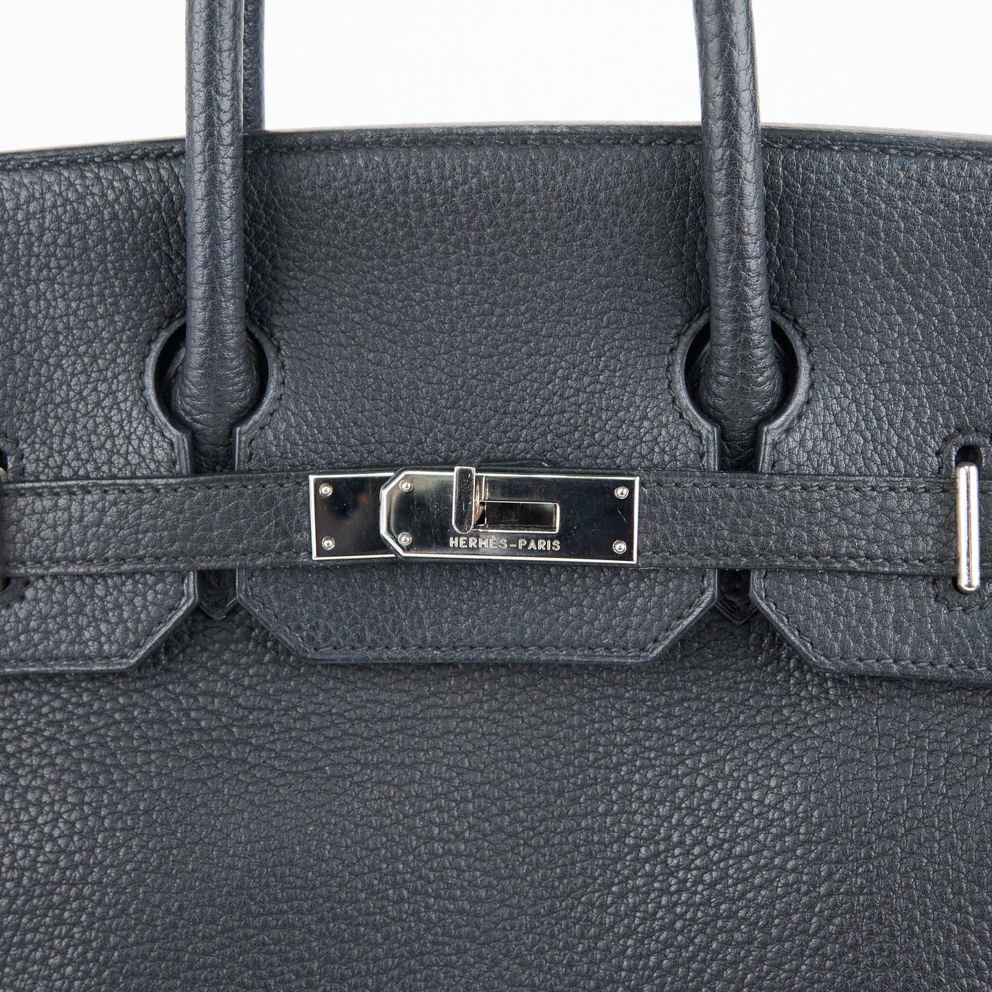 Hermes|HAC 32 Haut a Courroies Handbag Fjord Black 2004