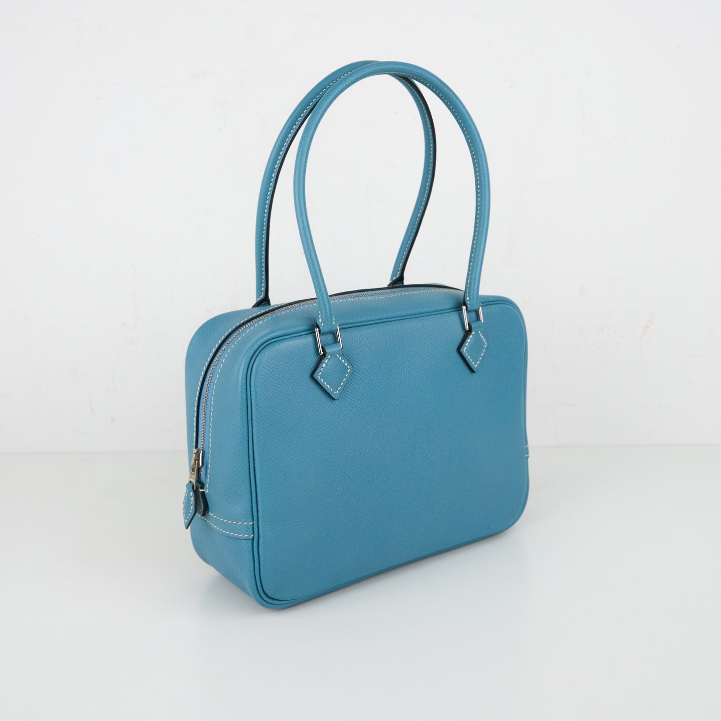 Hermes| Plume 20 Mini Plume Handbag Epsom Blue Jean 2008