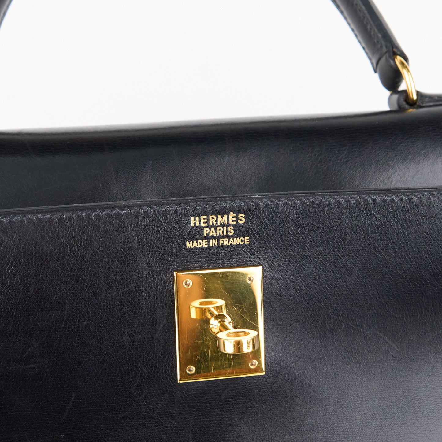 Hermes| Kelly 35 Handbag Box Calf Black 1993