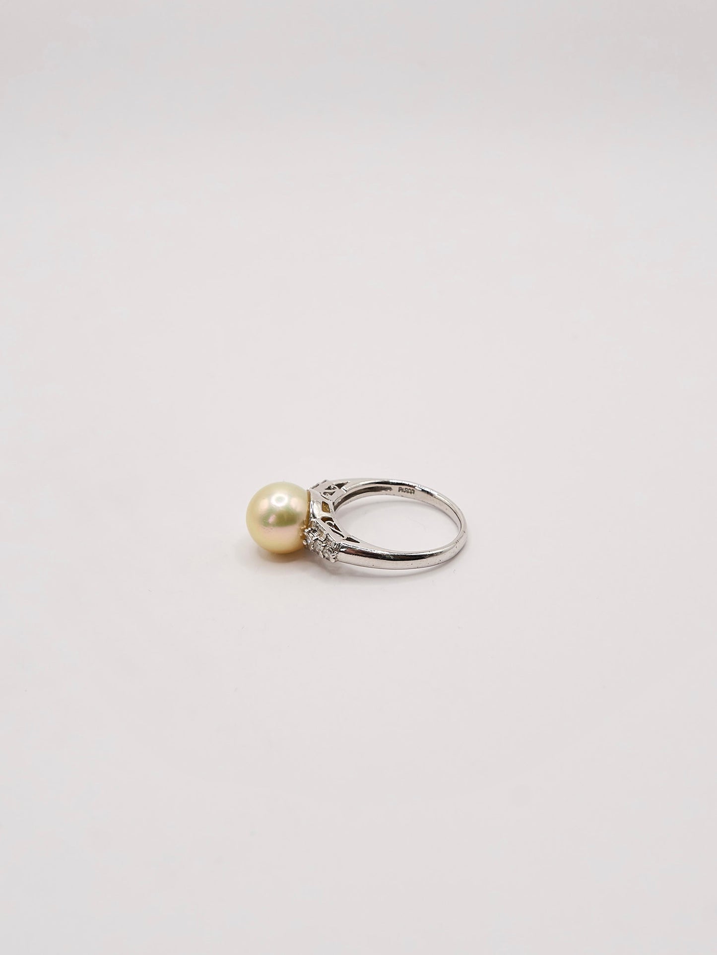 9.2mm Akoya Pearl Diamond Ring #11