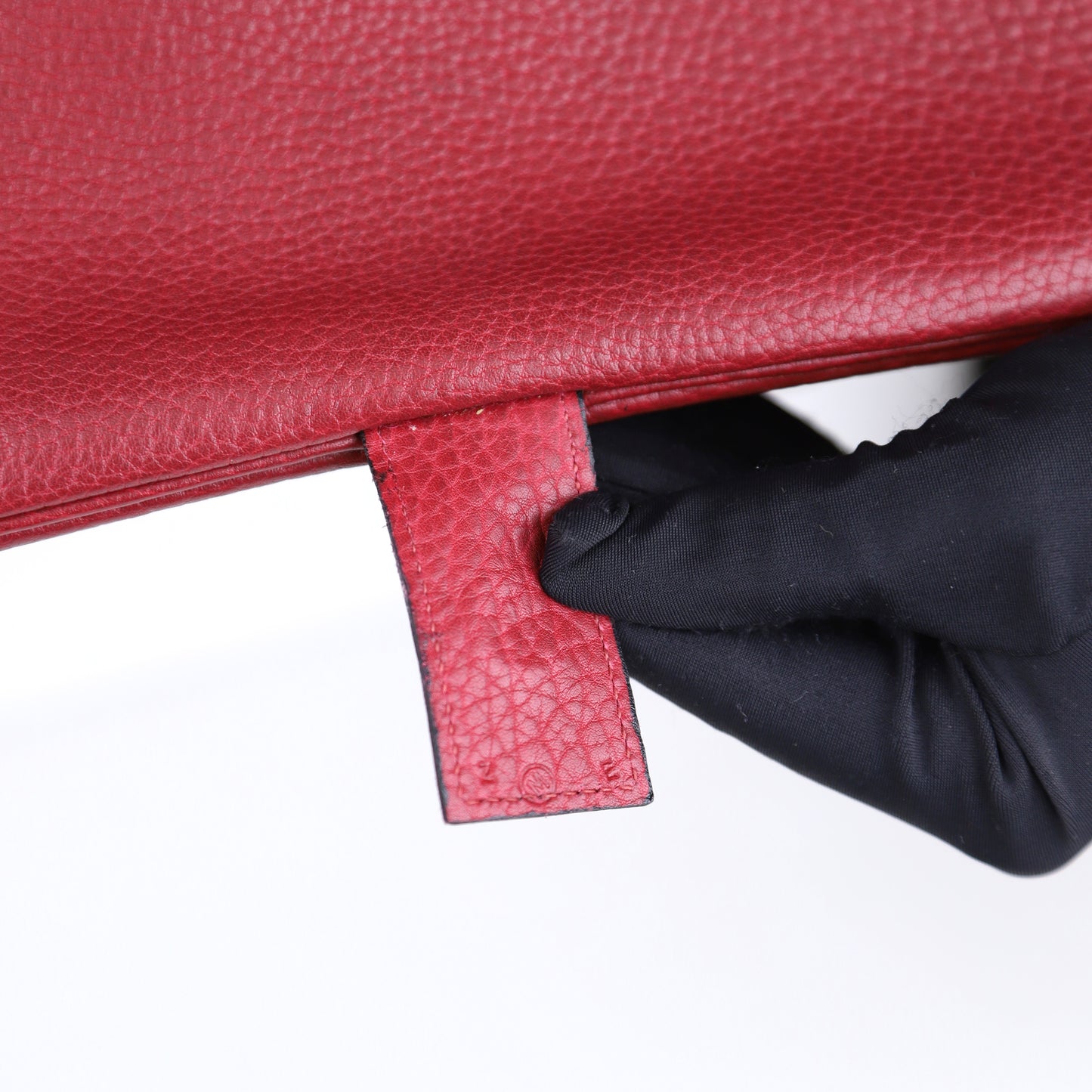 Hermes|Noumea Shoulder Bag Burgundy Fjord 1983