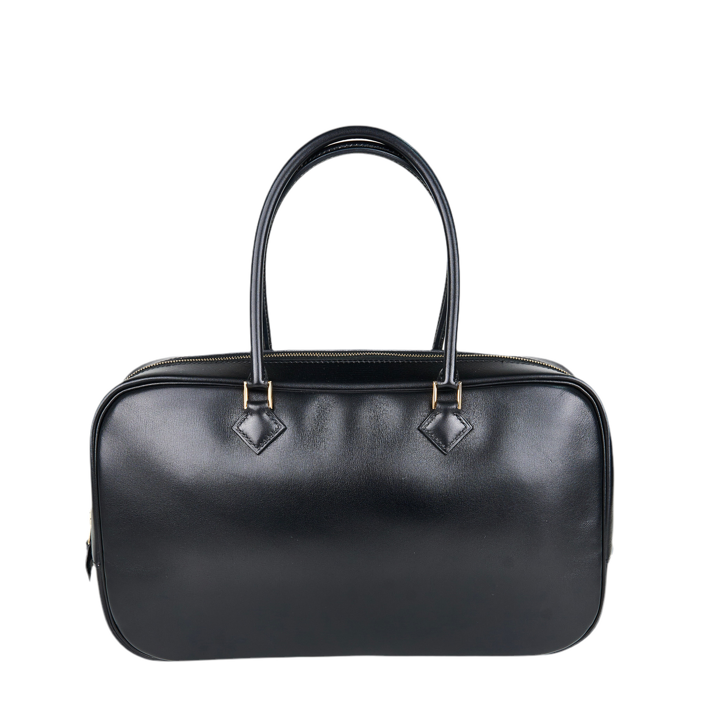 Hermes|Plume elan 28 Handbag Black Box Calf 2000