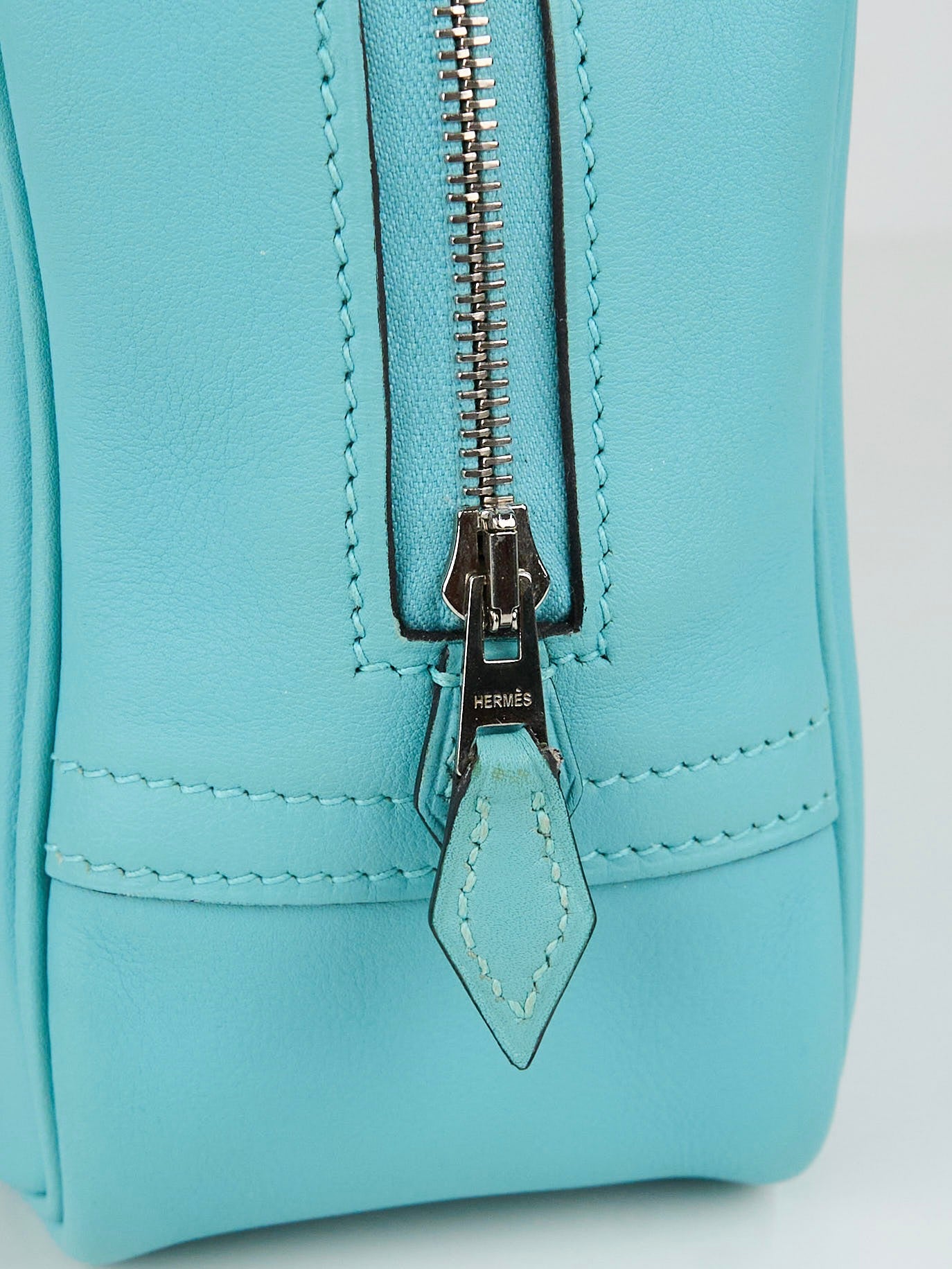 Hermes| Plume Mini Handbag Plume 20 Blue Atoll 2015 Swift
