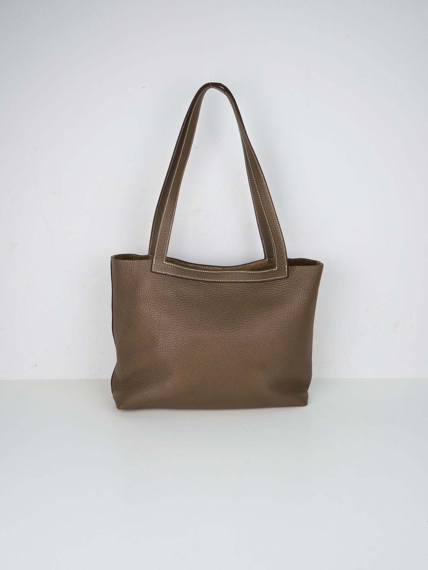 Hermes|cabasellier 31 Tote Shoulder Bag Etoupe Taurillon Clemence 2021