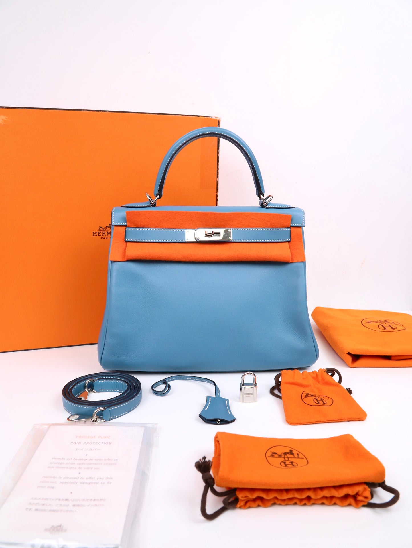 Hermes|Kelly 28 Swift 牛仔蓝 口J 2006