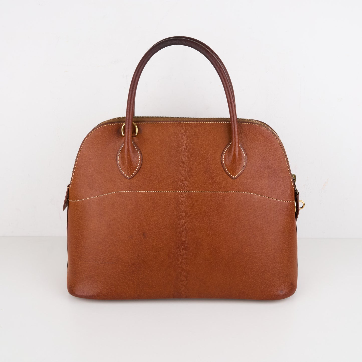 Hermes|Bolide 31 2-way Handbag Pig Skin Peau De Porc Toffee 2001