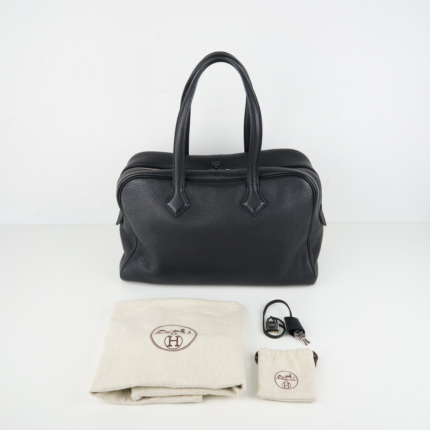 Hermes| Victoria 35 Handbag Togo Black 2011