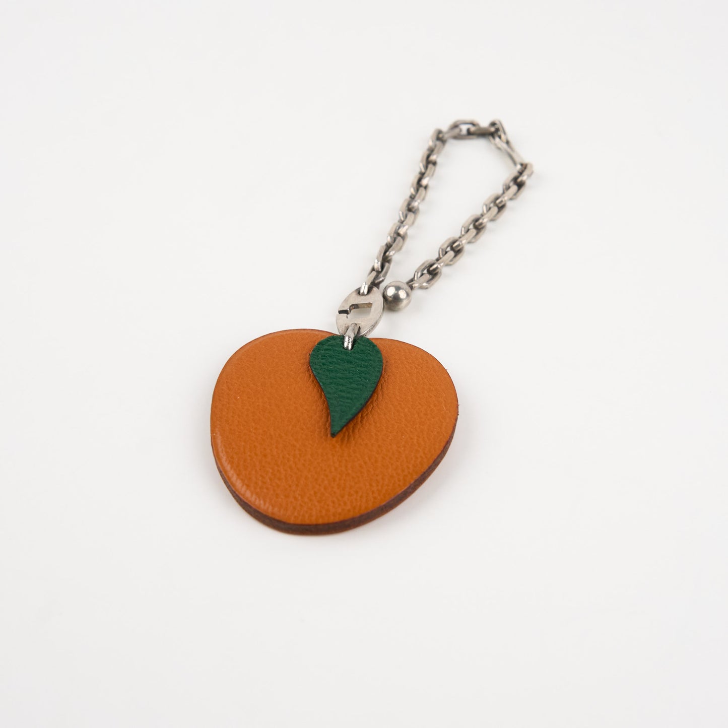Hermes | S925 Silver chain Bag Charm Cherve Apricot