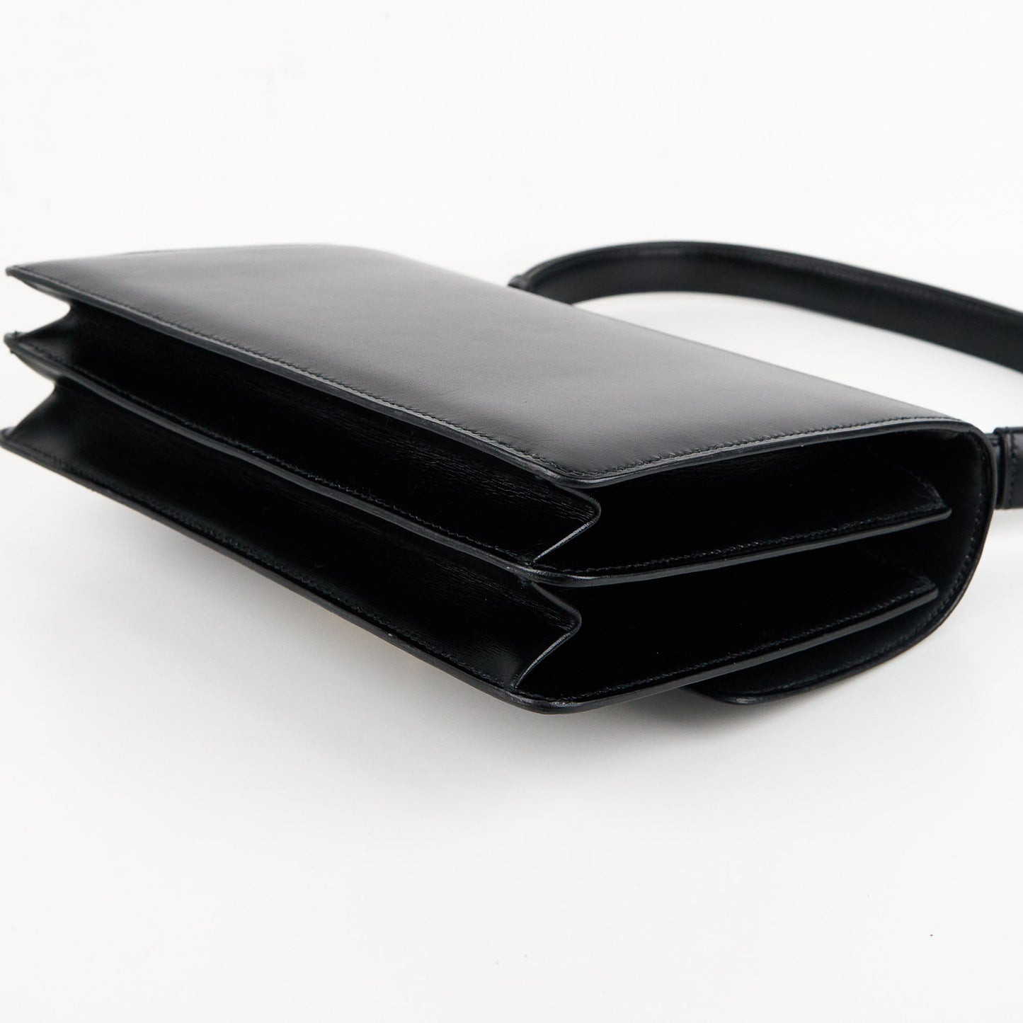 Hermes|Fonsbelle shoulder bag Box Calf Black 1989