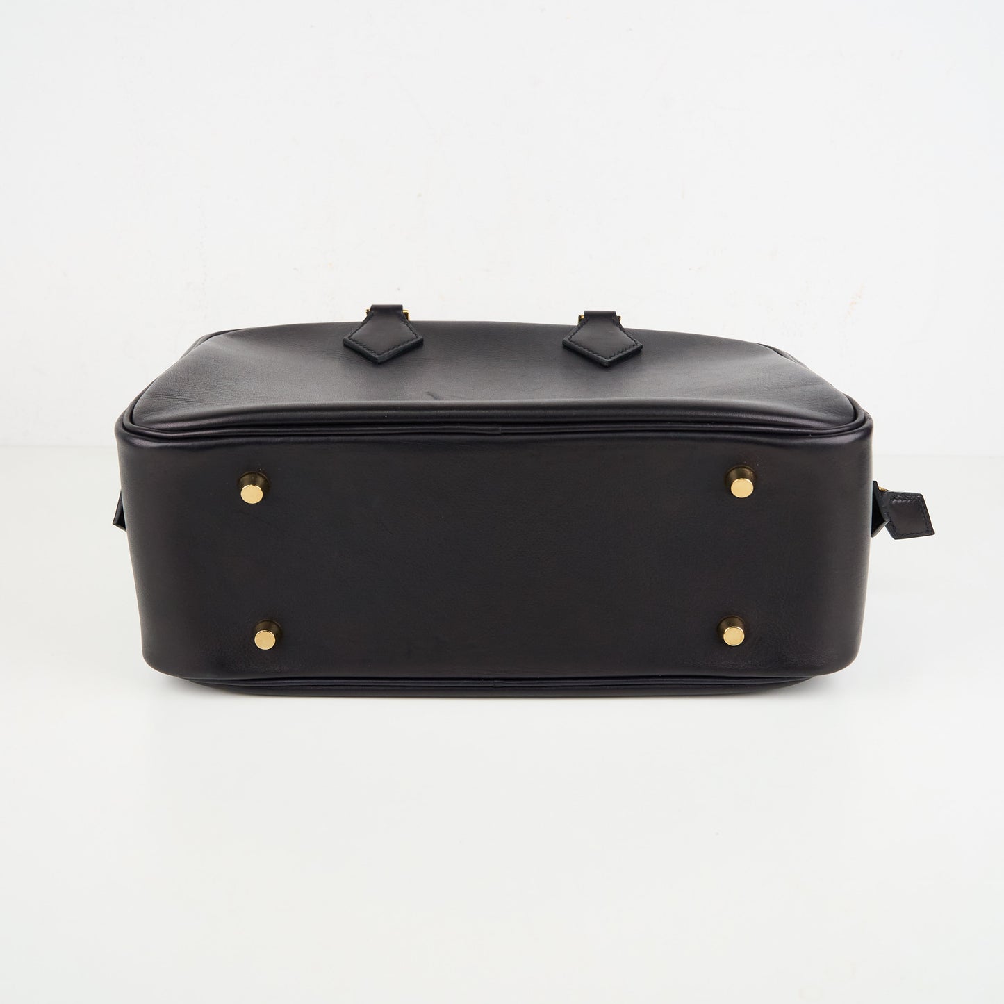 Hermes|Plume 28 Handbag Evergrain Black/Orange Poppy 2016