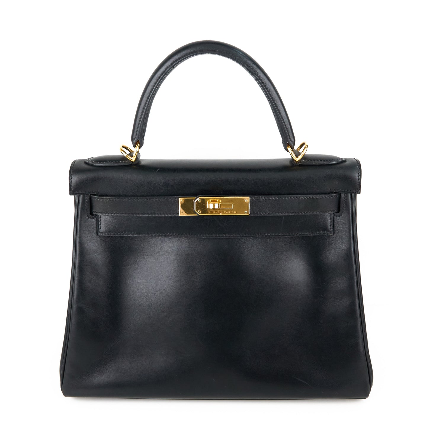 Hermes| Kelly 28 Handbag Box calf Black 2000