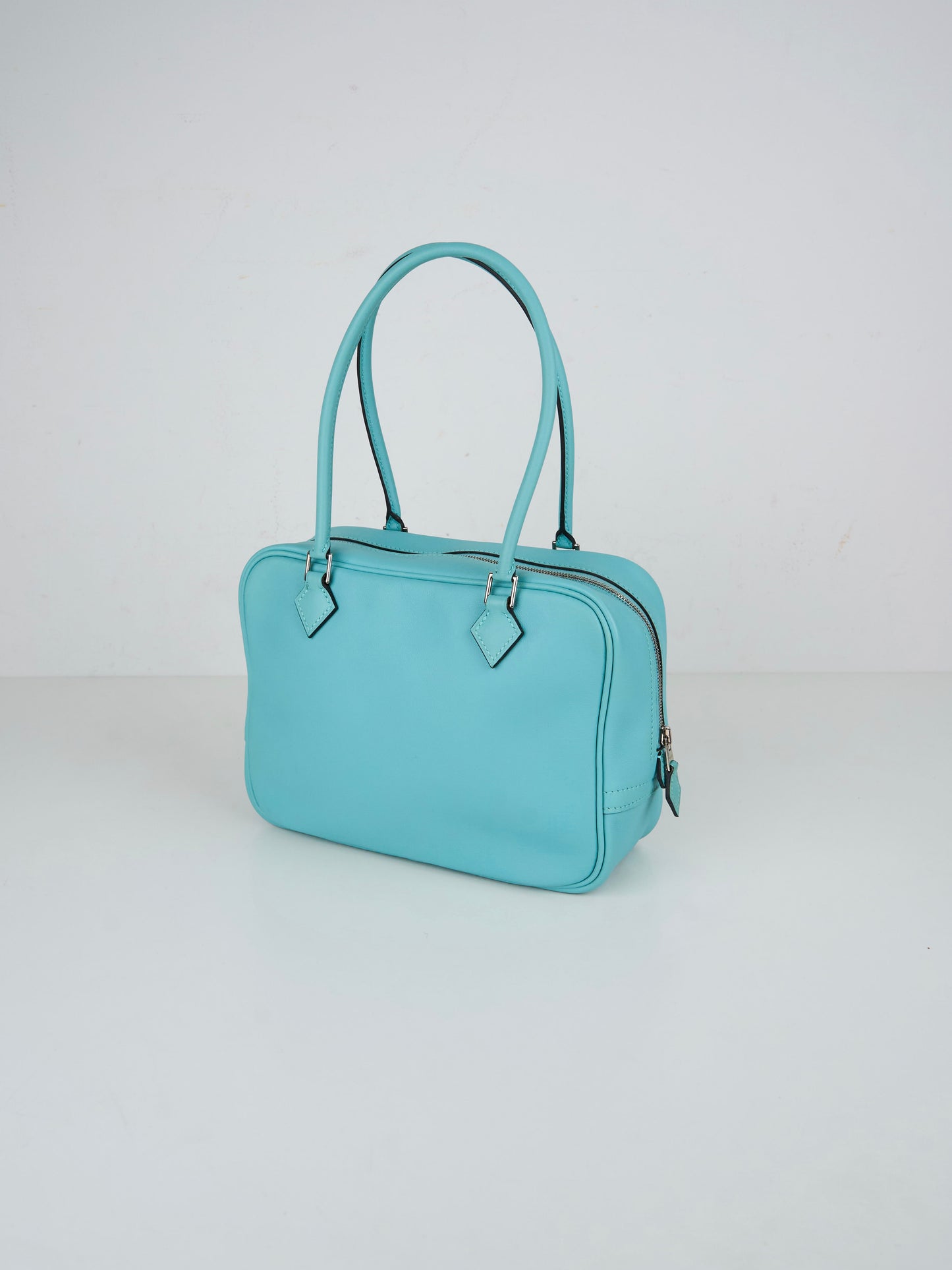 Hermes| Plume Mini Handbag Plume 20 Blue Atoll 2015 Swift