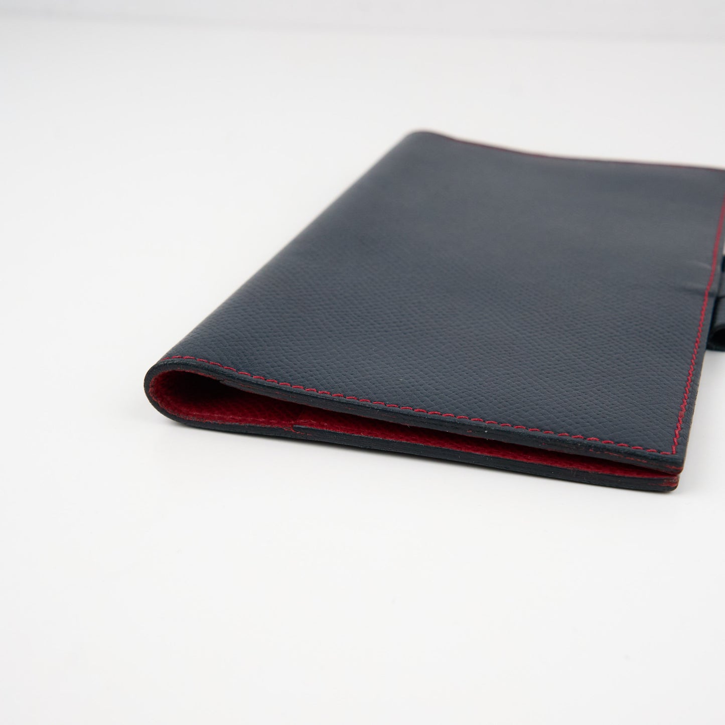 Hermes| Journal Case Passport Cover Blue Nuit/Rouge Grenat Epsom 1996