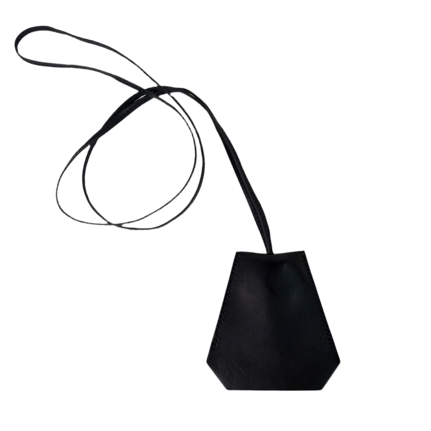Hermes | Black Clochette Barenia Black Necklace