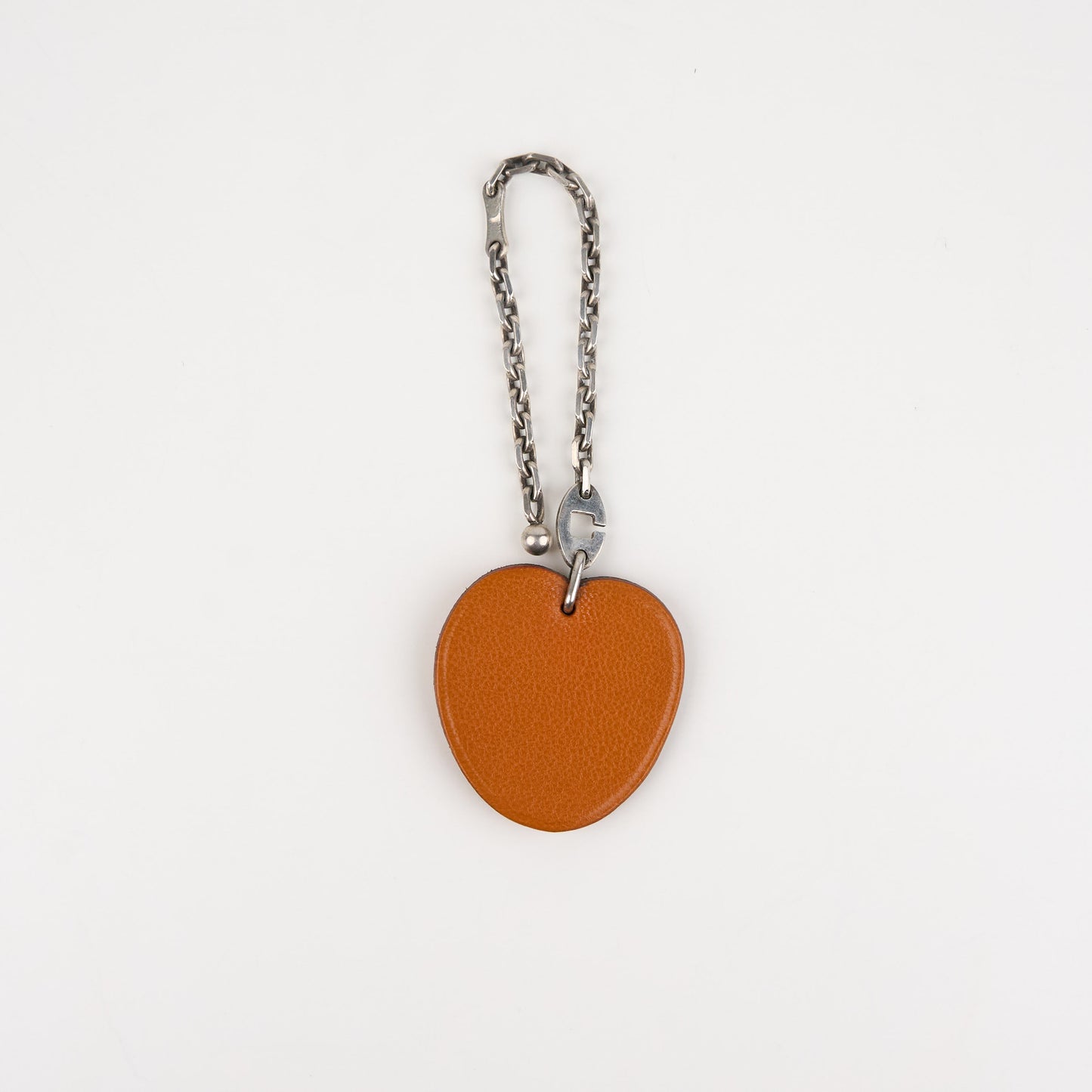 Hermes | S925 Silver chain Bag Charm Cherve Apricot