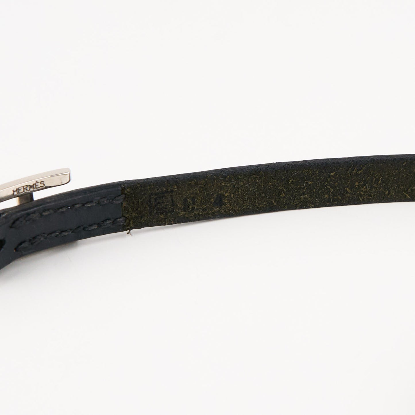 Hermes | Hapi Quad Tour Leather Bracelet Black Box Calf 2001