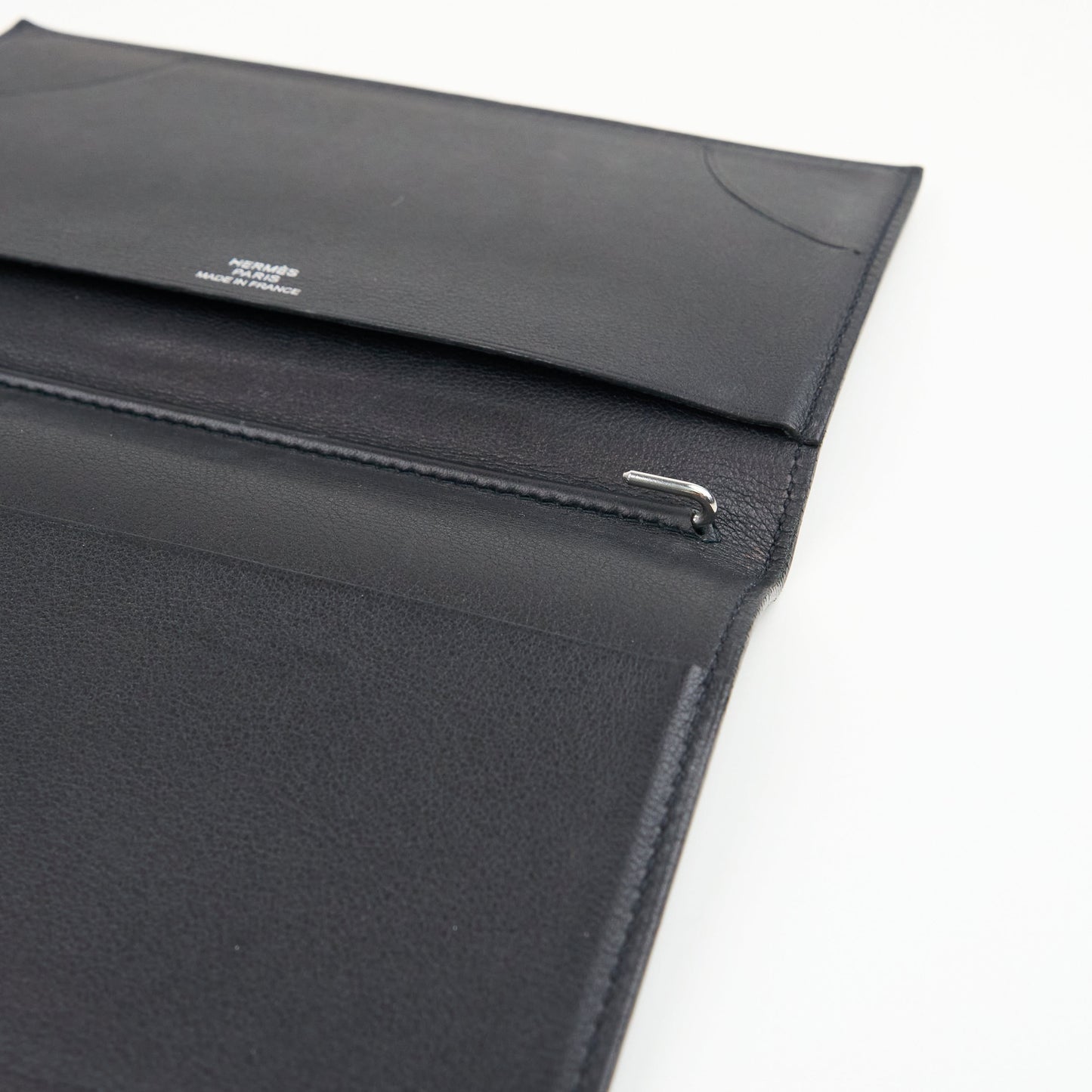 Hermes| Journal Case Passport Cover Black Evercalf 2007