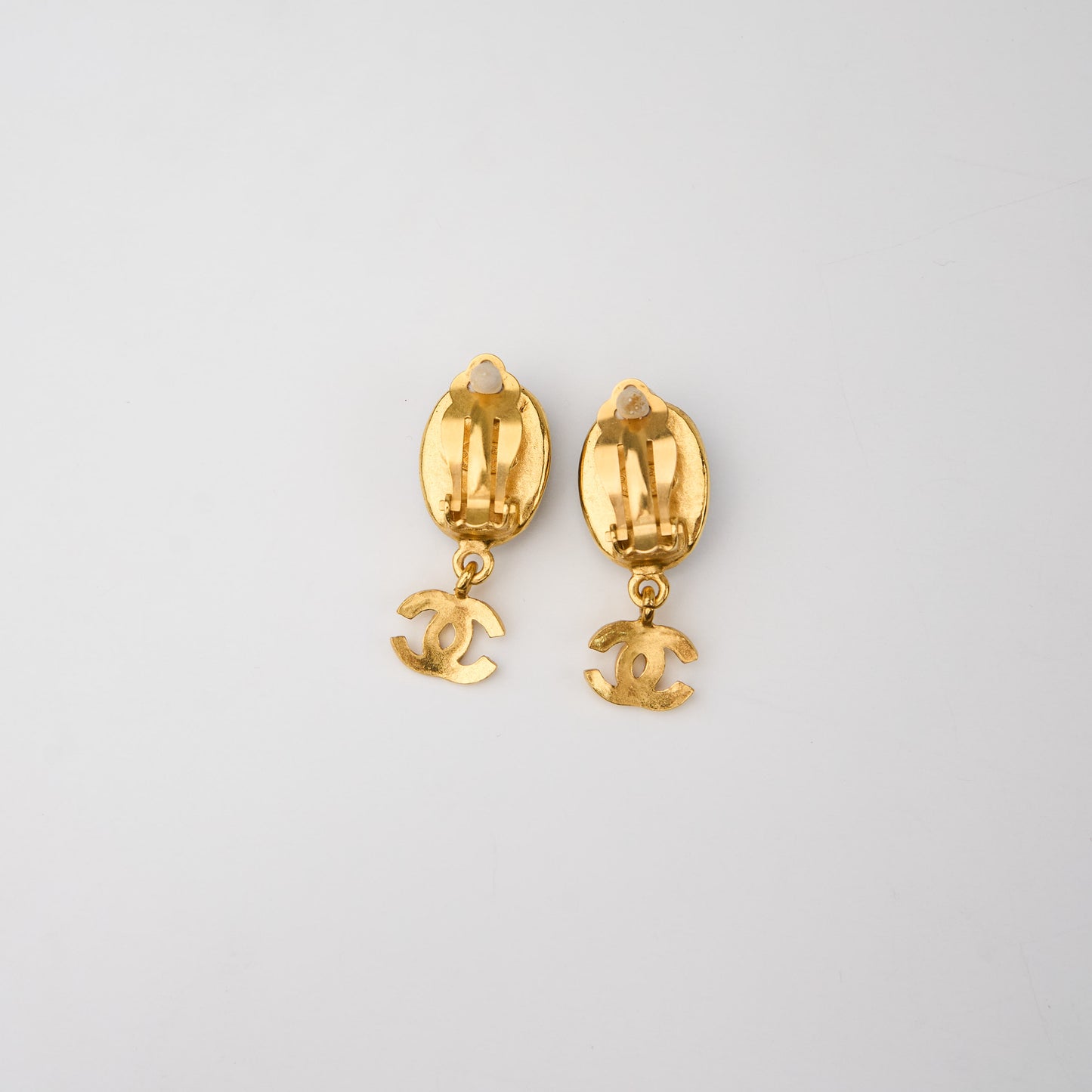 Chanel|Vintage Gold plated Earrings Lapis 96A