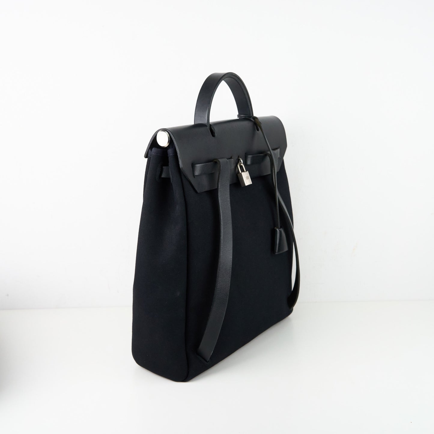 Hermes| Herbag Backpack PM Black Toile 2003