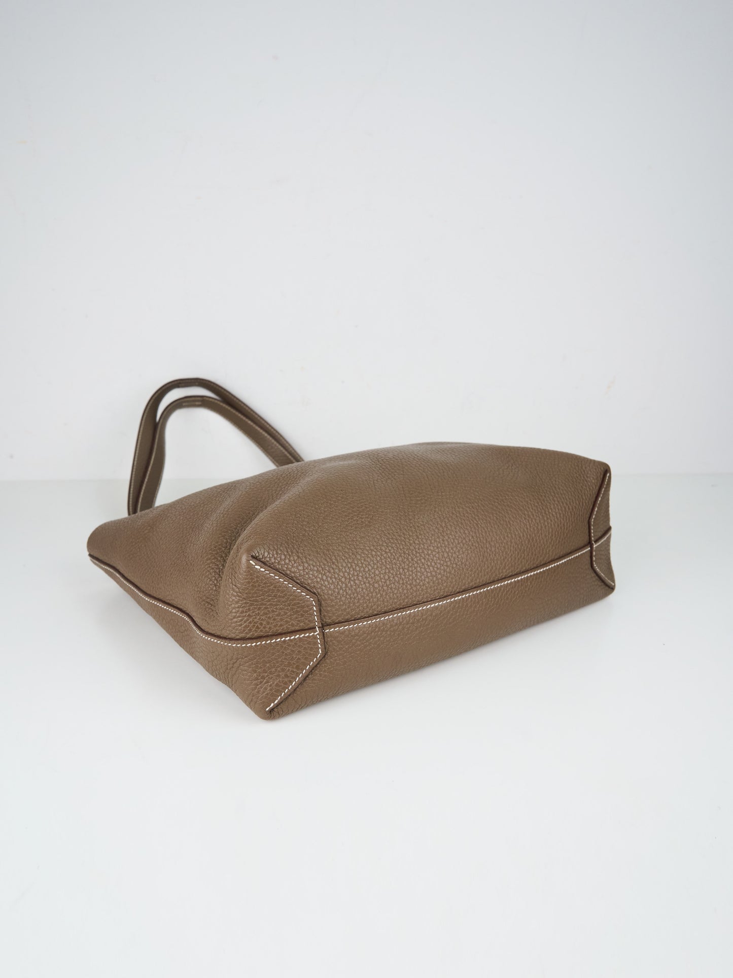 Hermes|cabasellier 31 Tote Shoulder Bag Etoupe Taurillon Clemence 2021