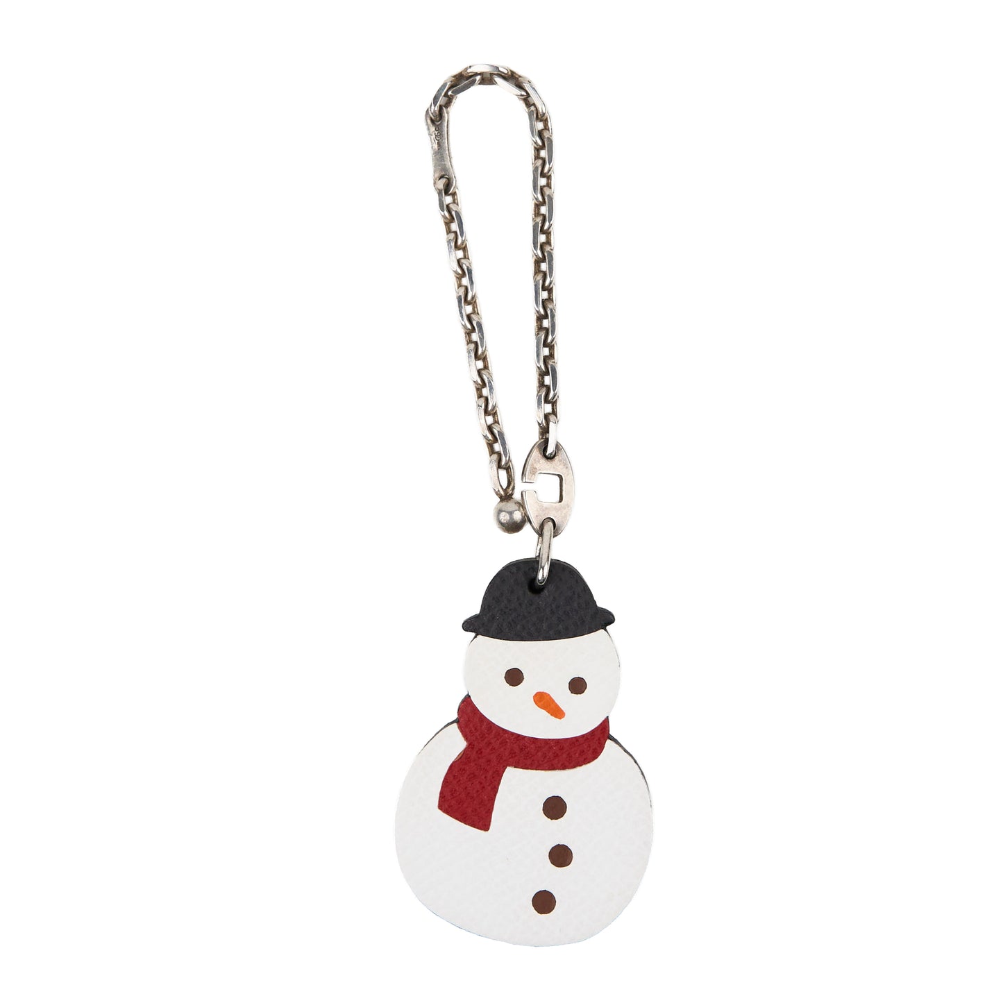 Hermes |S925 Chain Bag Charm Snowman