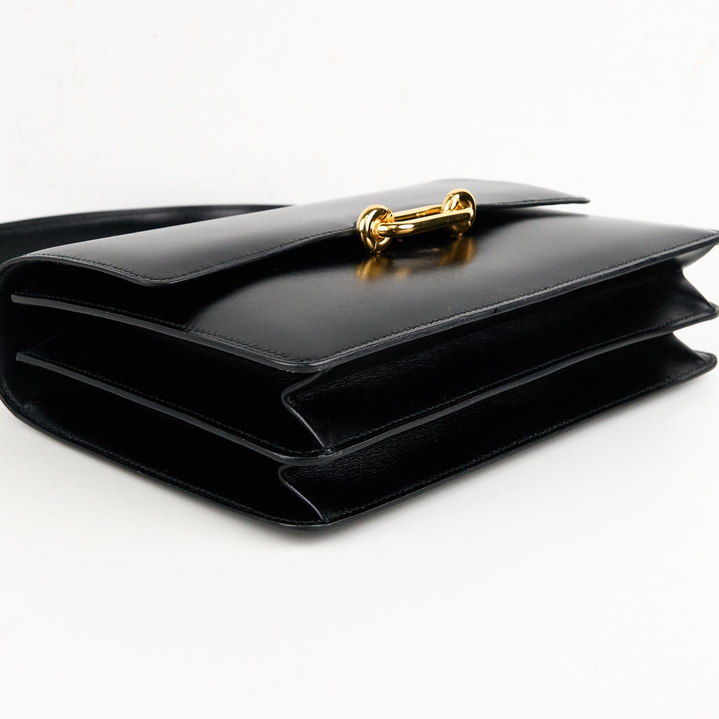 Hermes|Fonsbelle shoulder bag Box Calf Black 1989