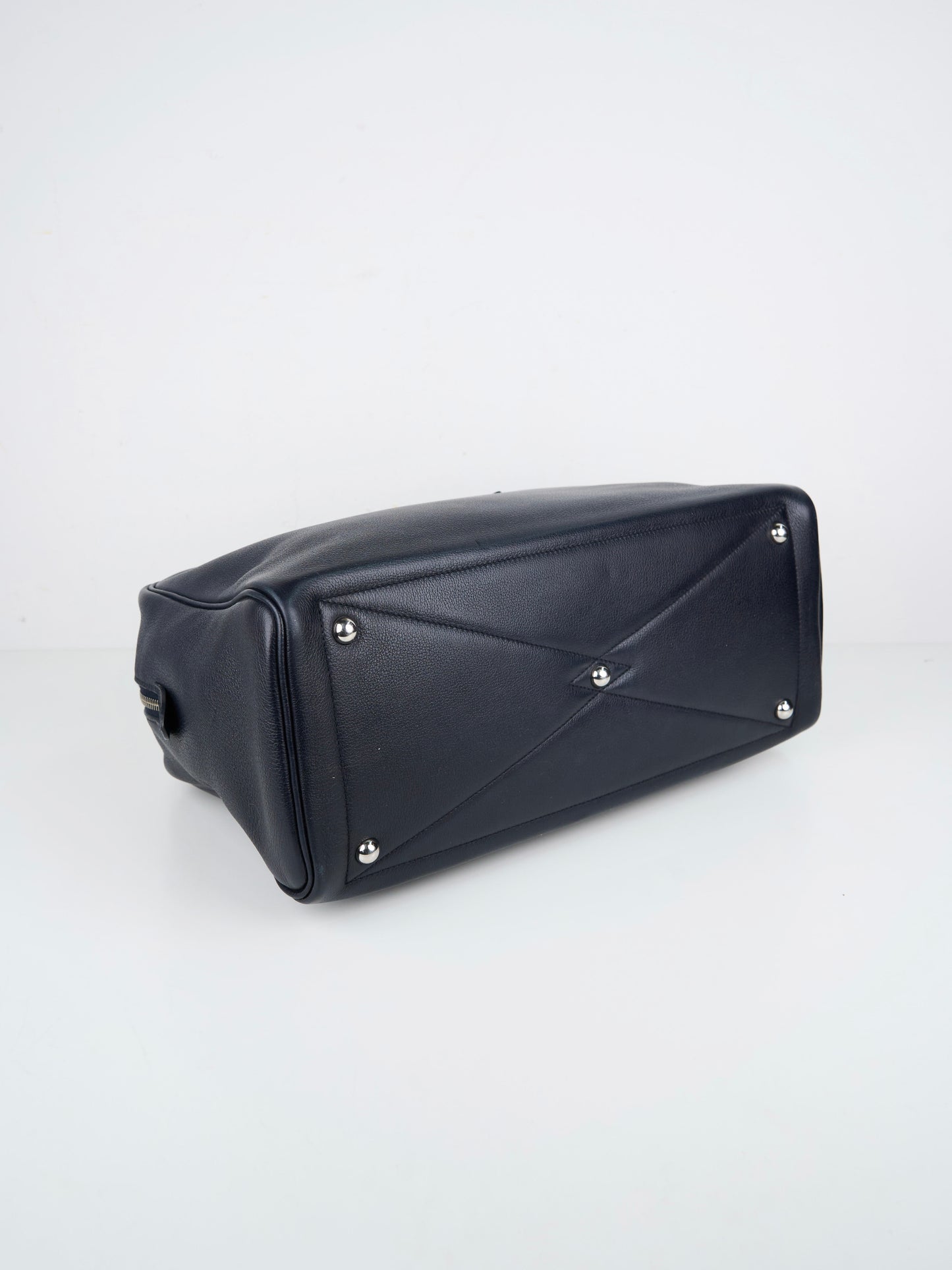 Hermes| Victoria 35 Handbag Taurillon Clemence Blue Indigo 2016