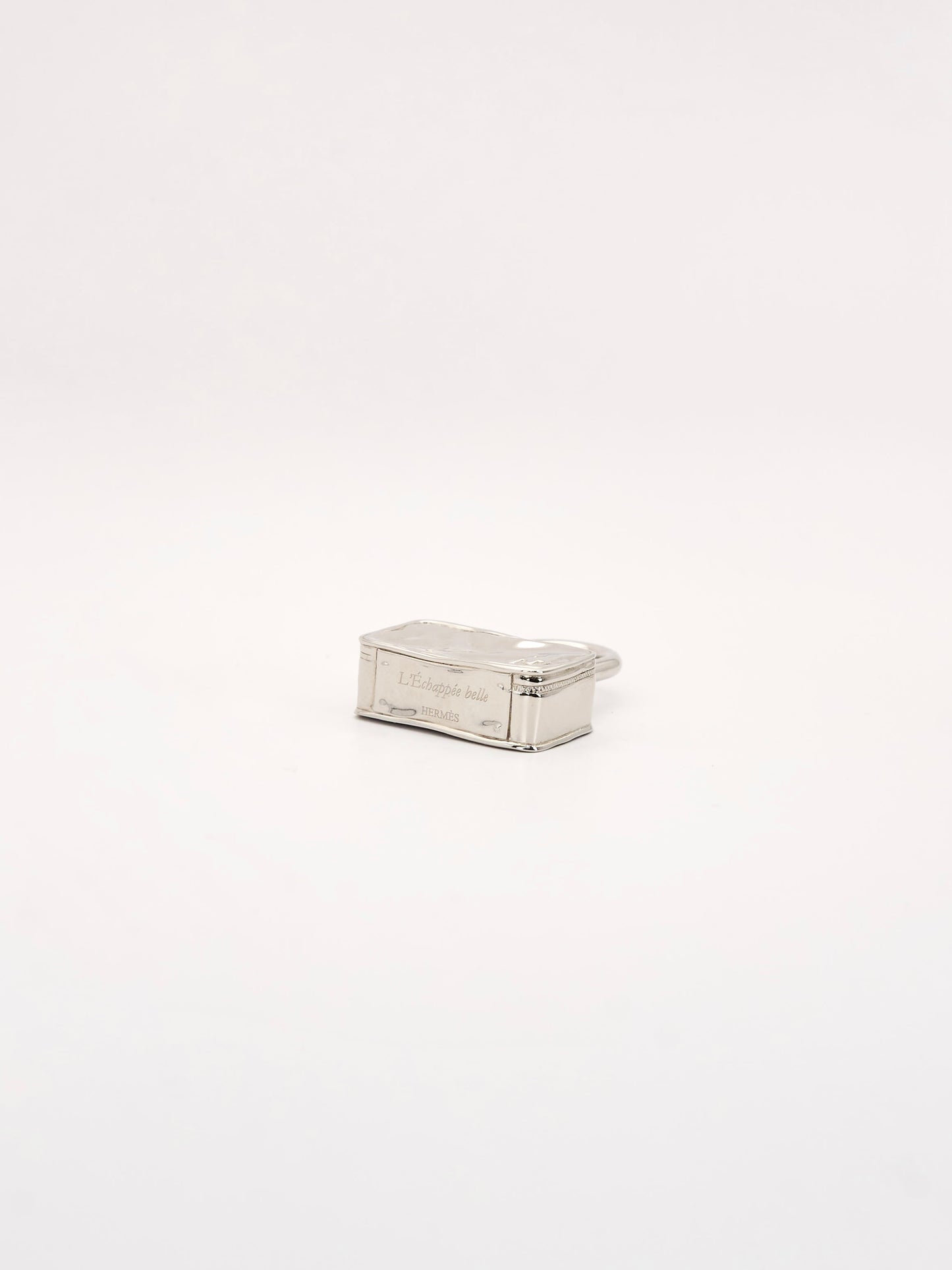 Hermes| Palladium Plated 2009 Suitcase Cadena Lock Charm