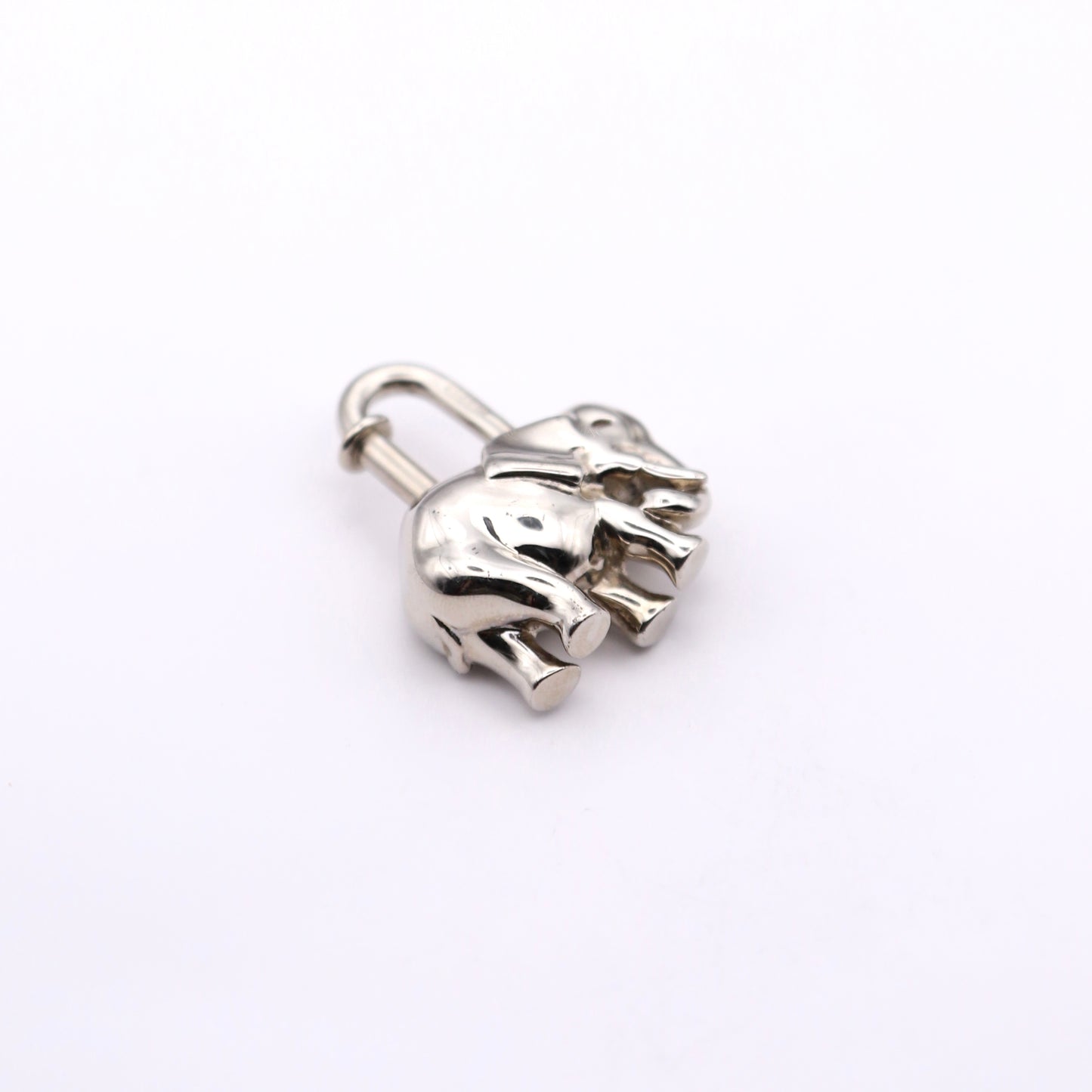 Hermes 1997 Limited Elephant Cadena Padlock Palladium Plated