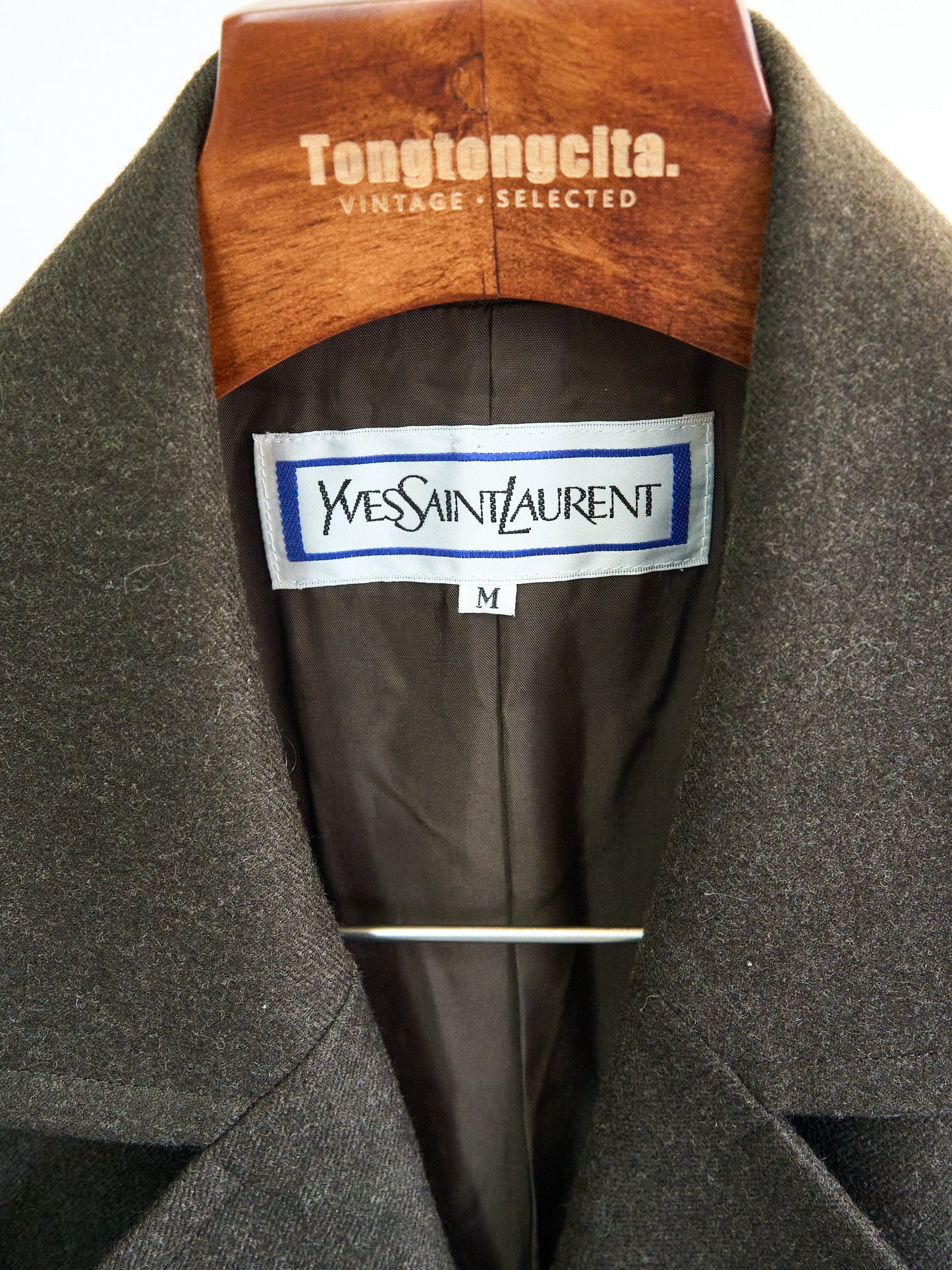 YSL | Brown Blazer&Skirt wool Setup