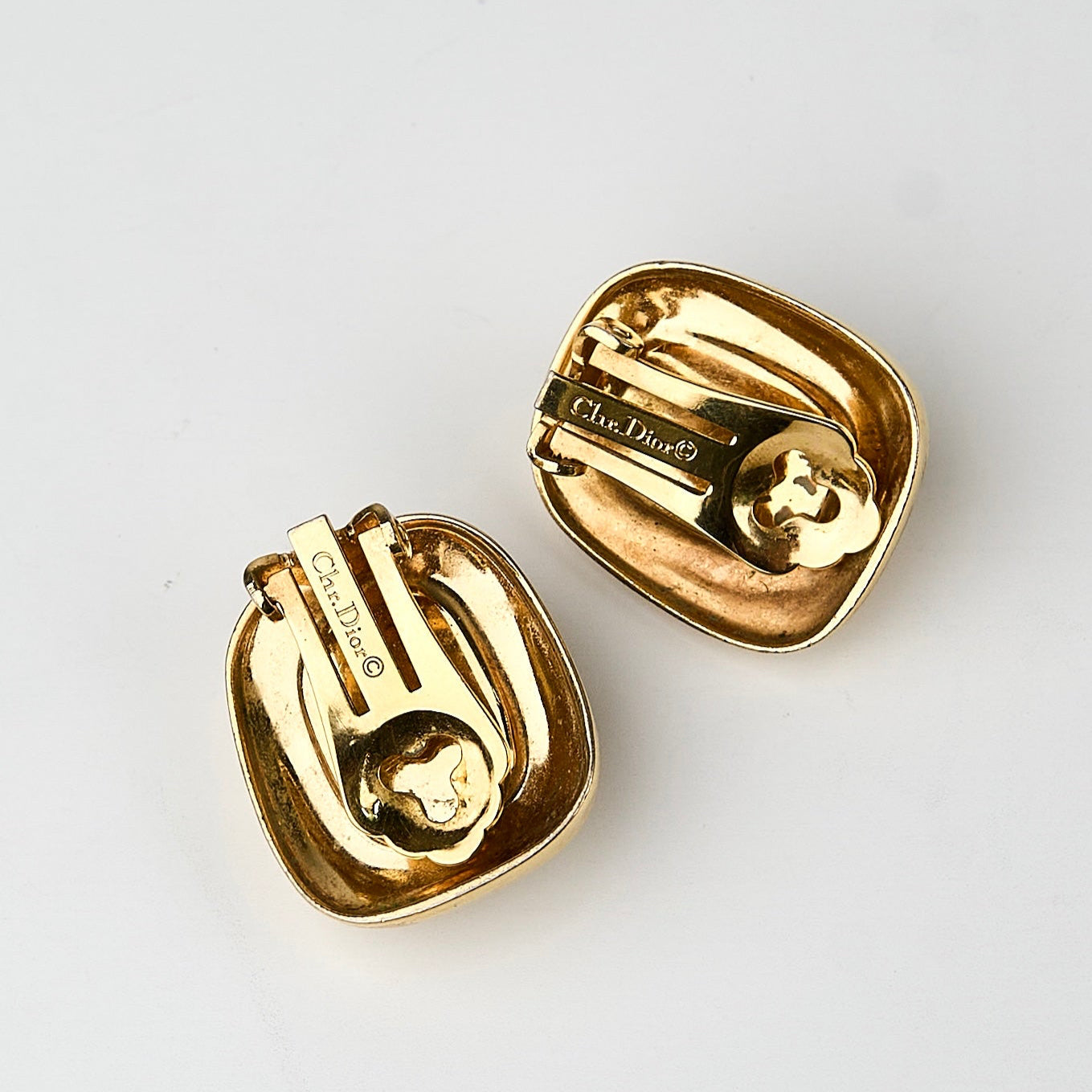 Christian Dior|Vintage Gold plated Earrings Lapis