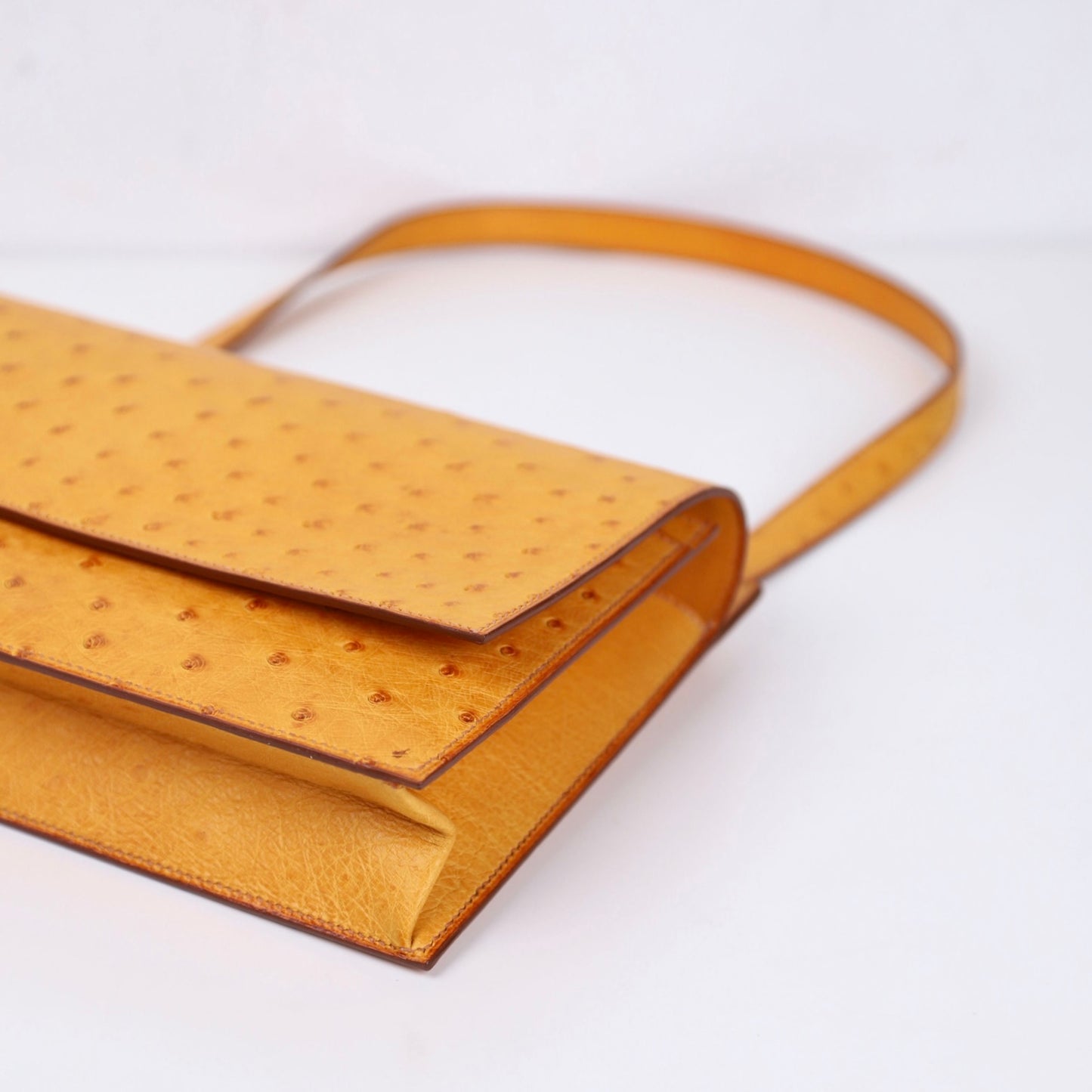 Hermes|Valentine Shoulder bag Saffron Ostrich 2000