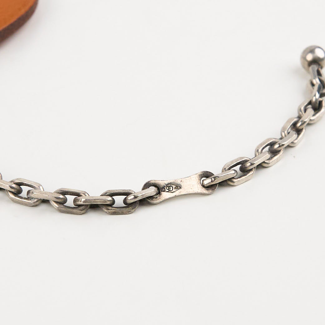 Hermes | S925 Silver chain Bag Charm Cherve Apricot