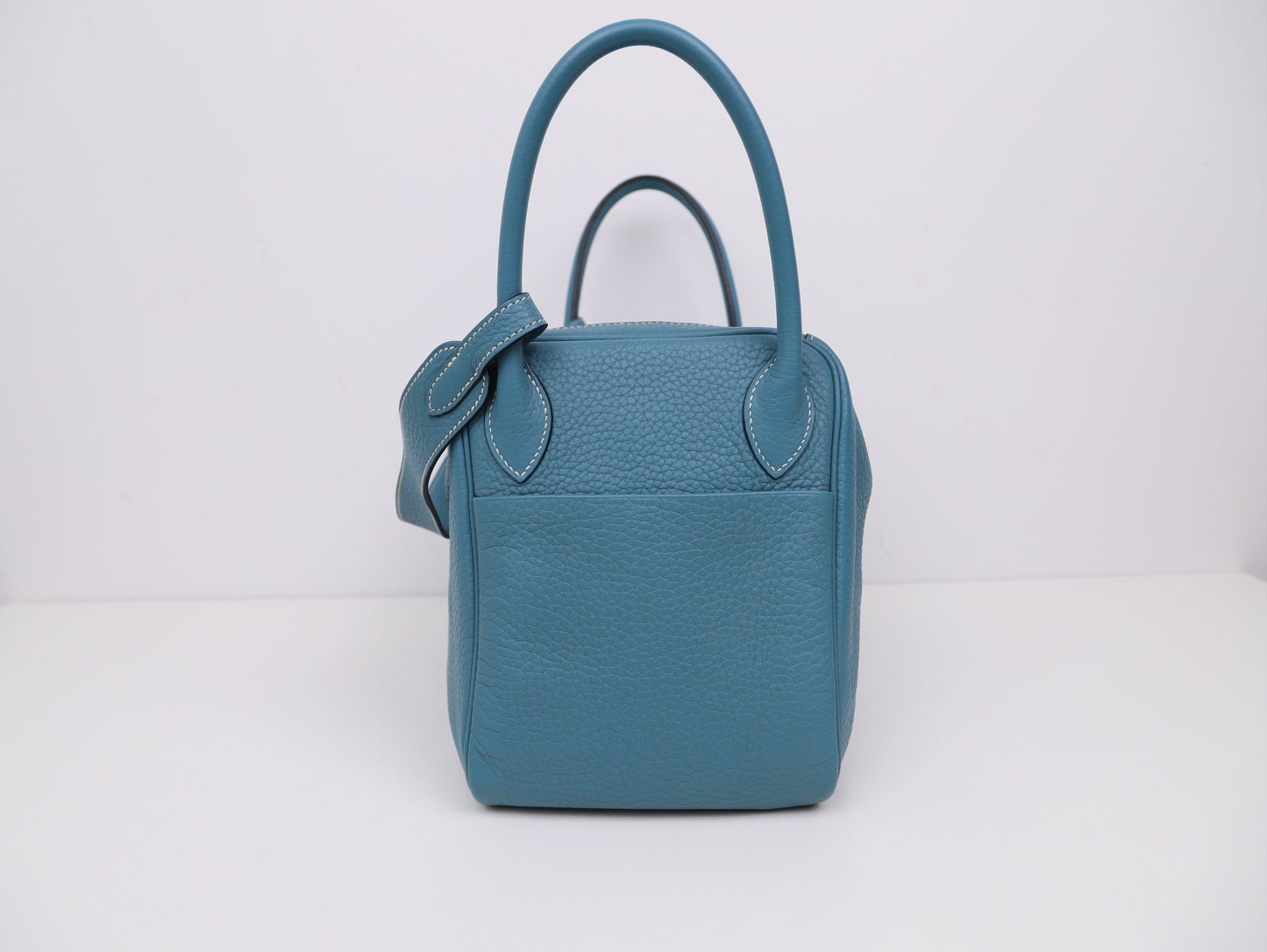 爱马仕| Lindy 30牛仔蓝 Taurillon Clemence 口Q 2013
