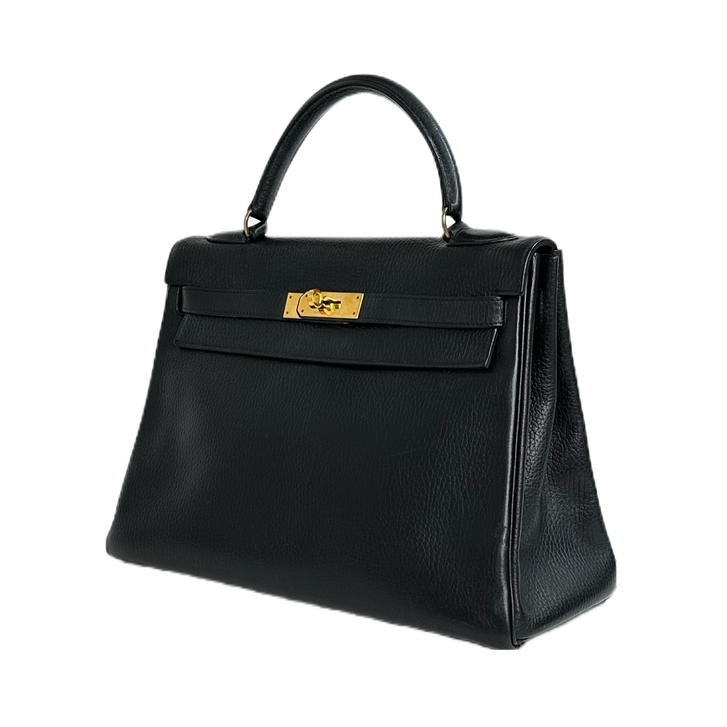 Hermes|Kelly 32 Handbag Black Ardennes 1991