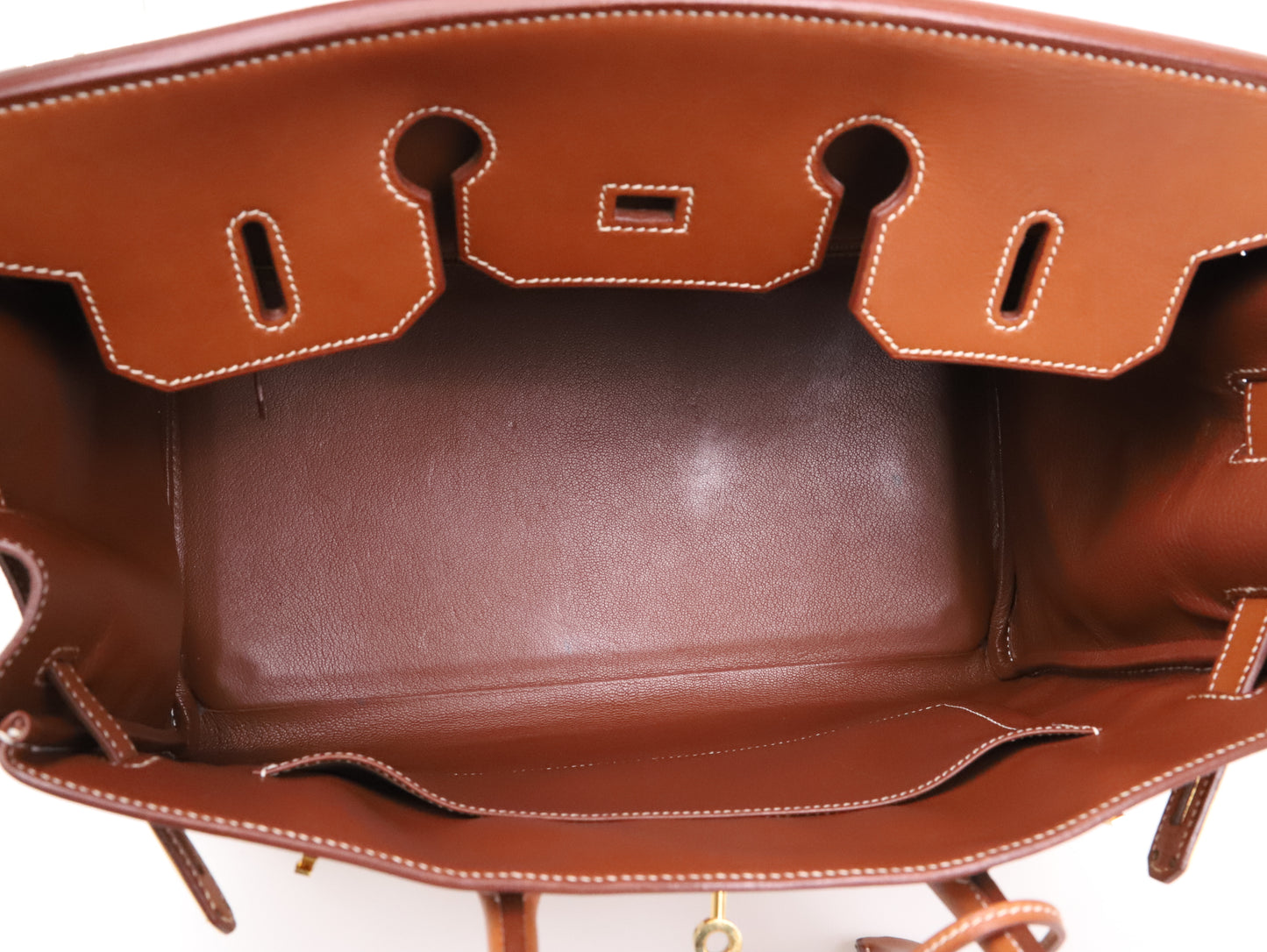 Hermes| Birkin 35 手提包 马鞍皮拼帆布 口E 2001