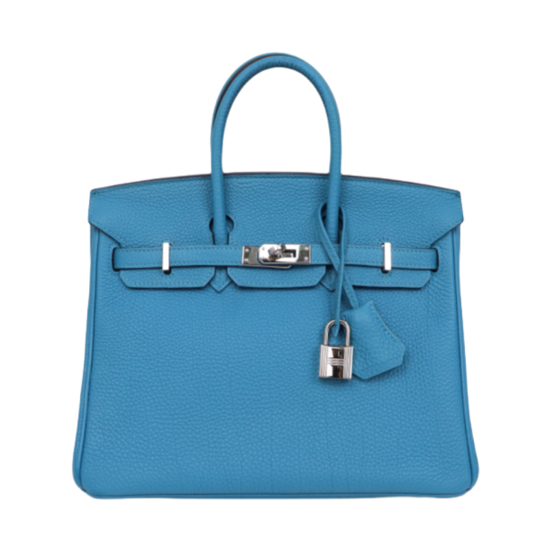 Hermes|Birkin25 手提包 松石蓝 Togo 口H 2004