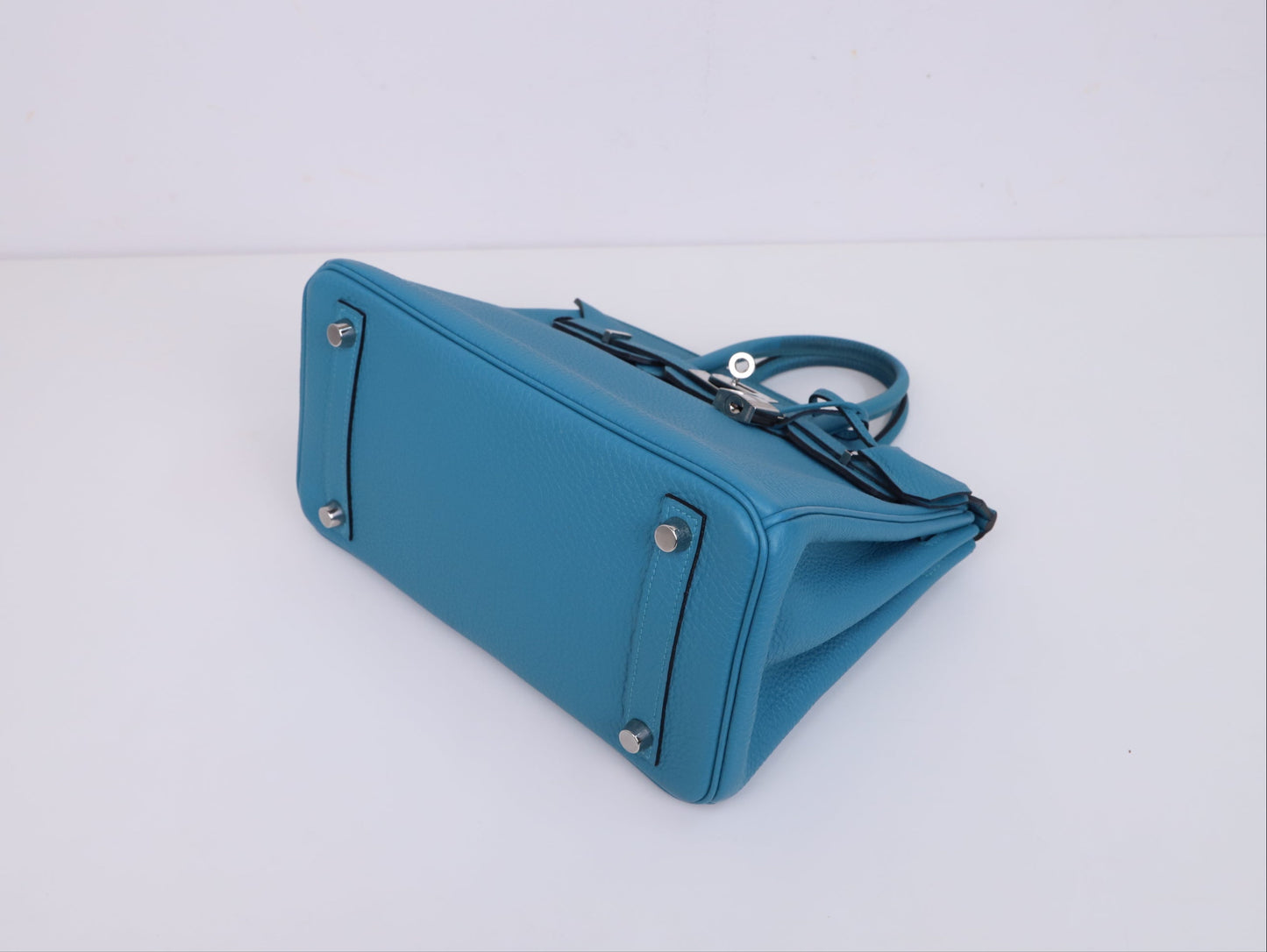 Hermes|Birkin25 手提包 松石蓝 Togo 口H 2004