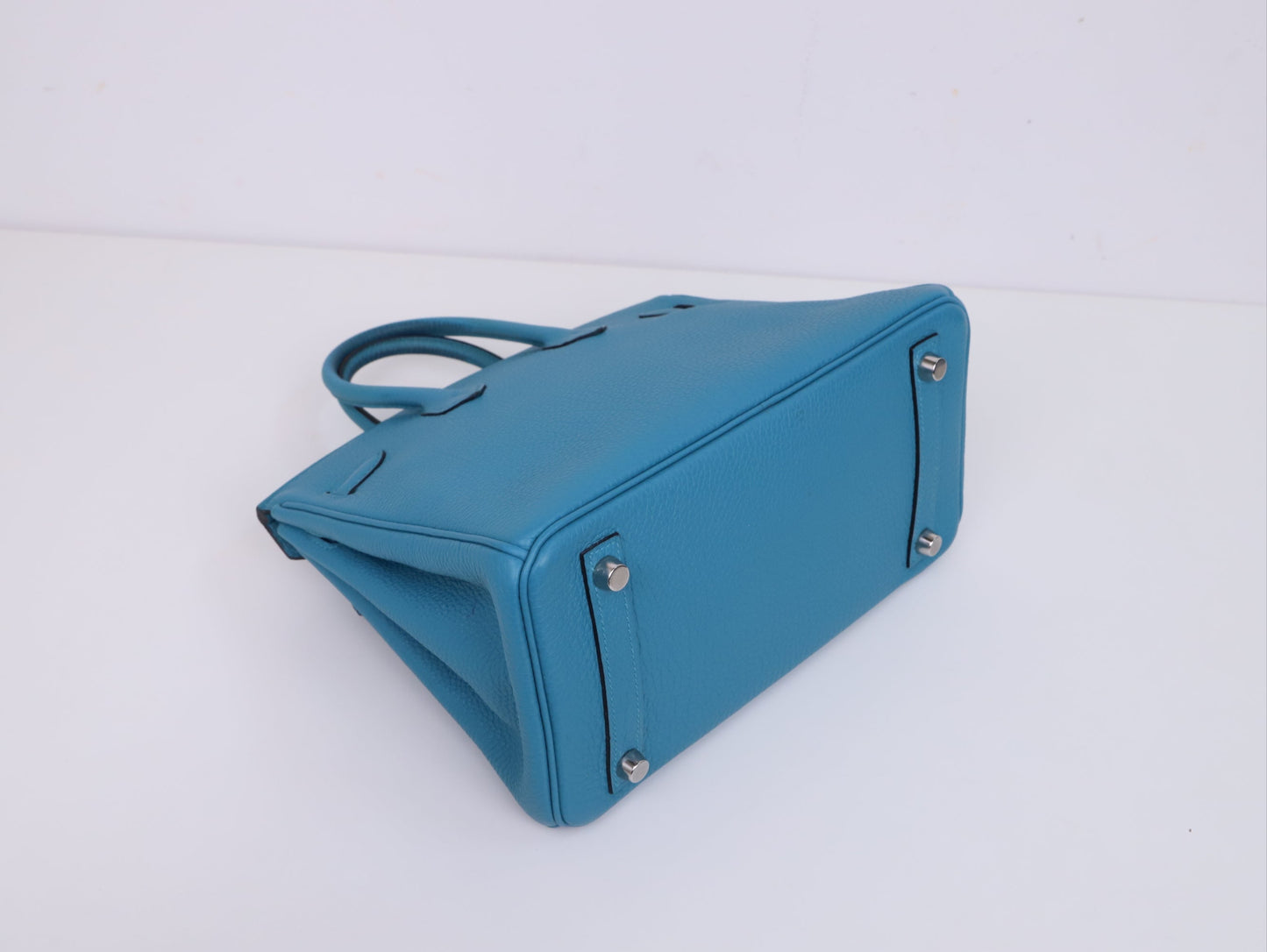 Hermes|Birkin25 手提包 松石蓝 Togo 口H 2004