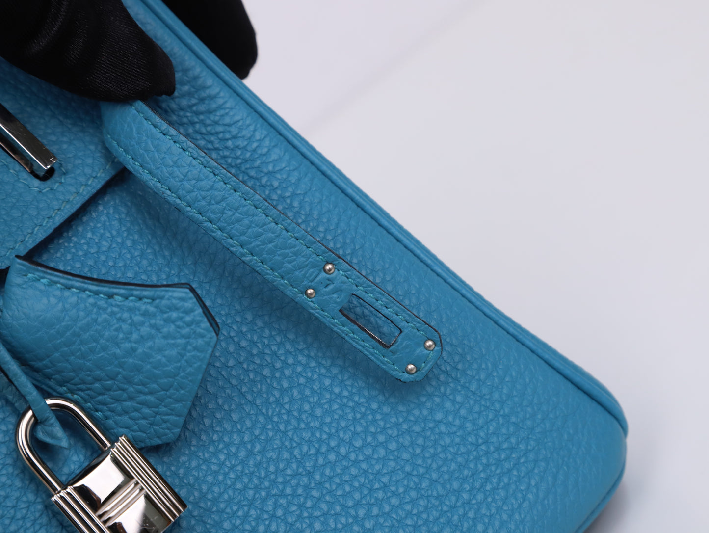 Hermes|Birkin25 手提包 松石蓝 Togo 口H 2004
