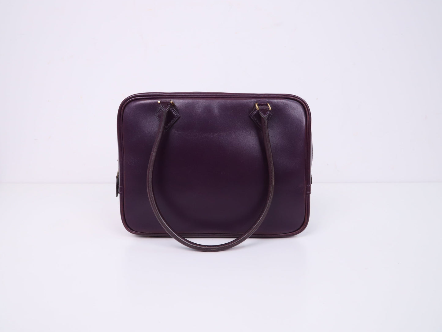 Hermes| Plume Mini Handbag Box Calf Raisin 2002