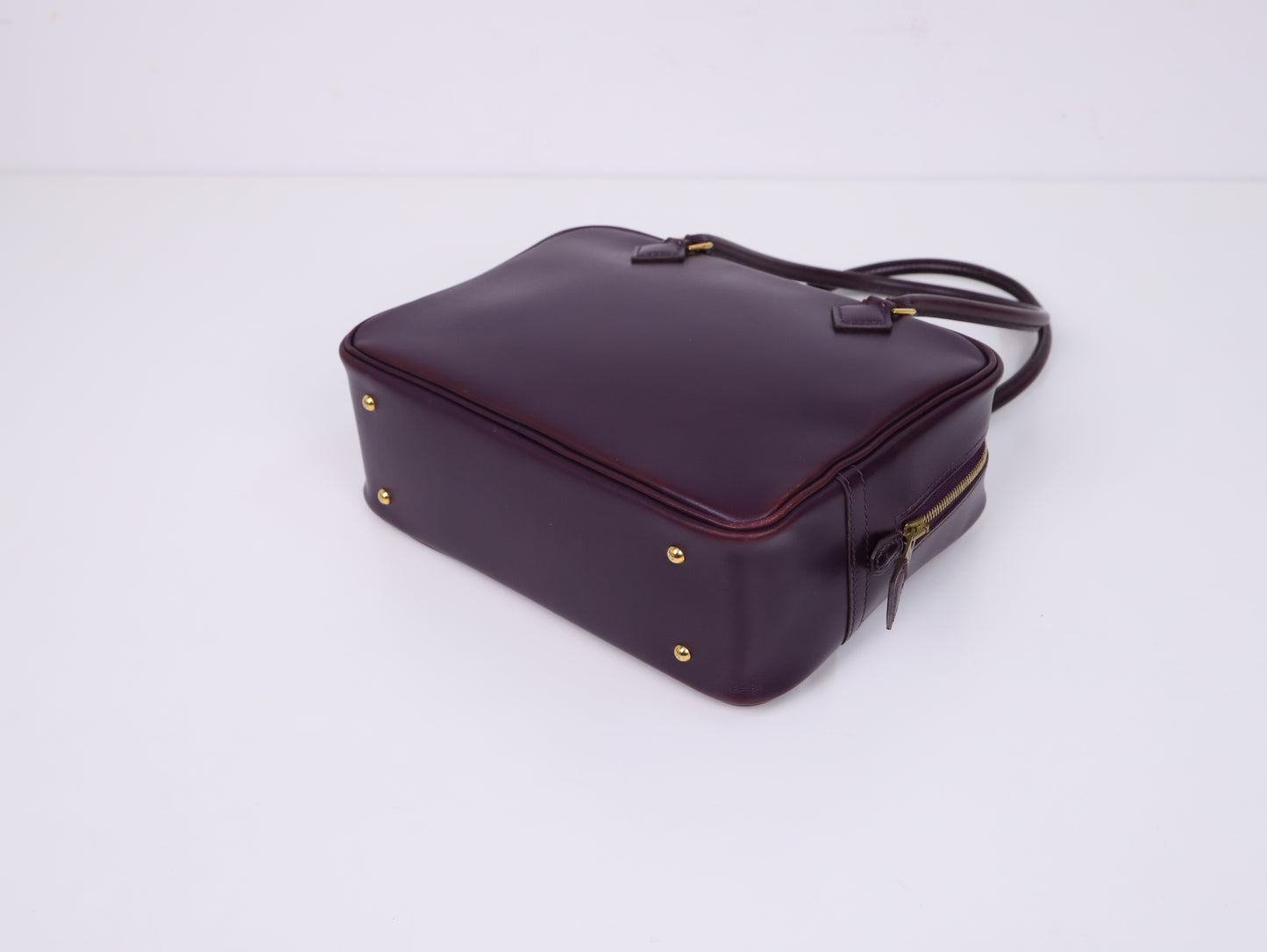 Hermes| Plume Mini Handbag Box Calf Raisin 2002