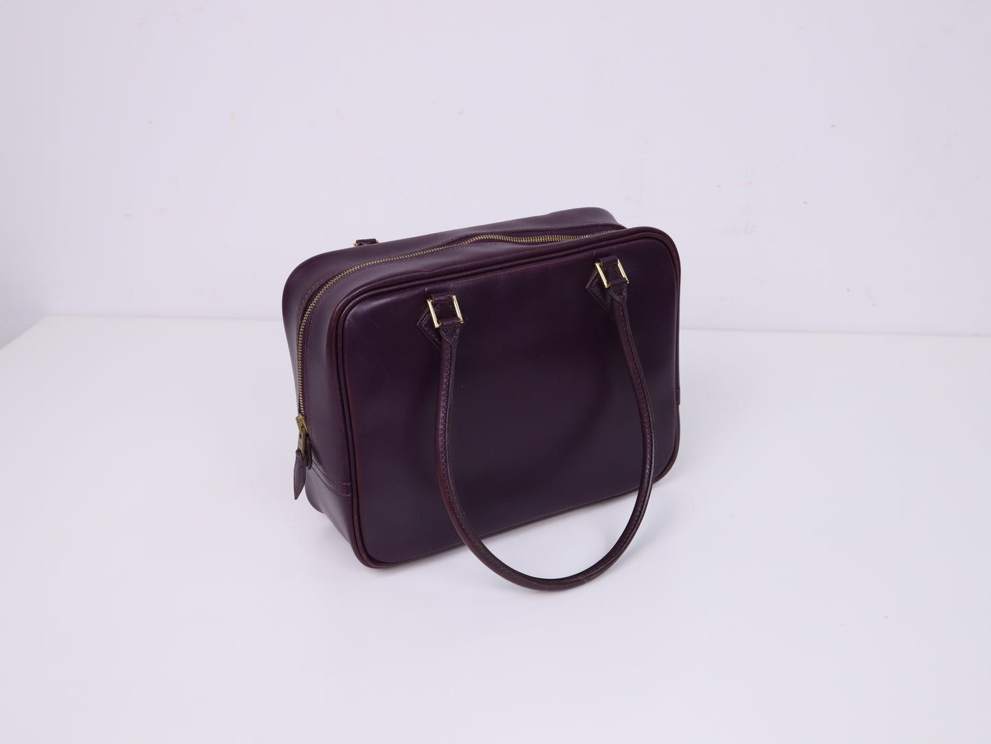 Hermes| Plume Mini Handbag Box Calf Raisin 2002