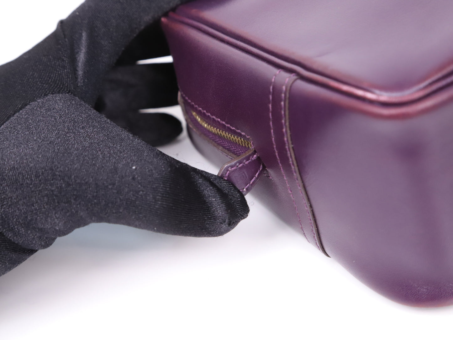 Hermes| Plume Mini Handbag Box Calf Raisin 2002
