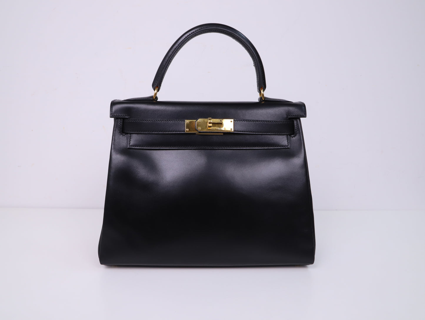 Hermes|Kelly28 手提包 Box 小牛皮 口C 1999