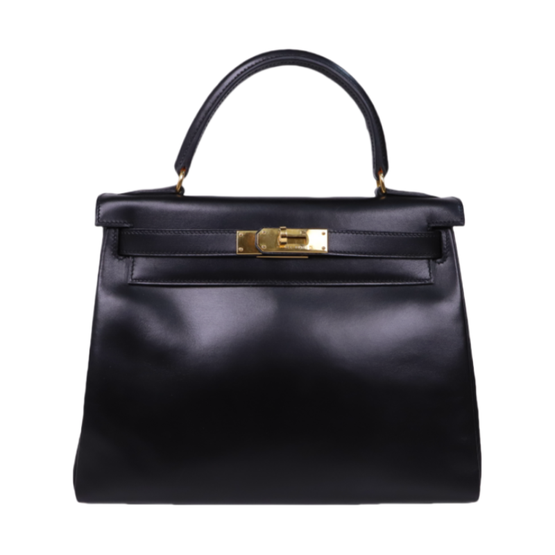 Hermes|Kelly28 手提包 Box 小牛皮 口C 1999